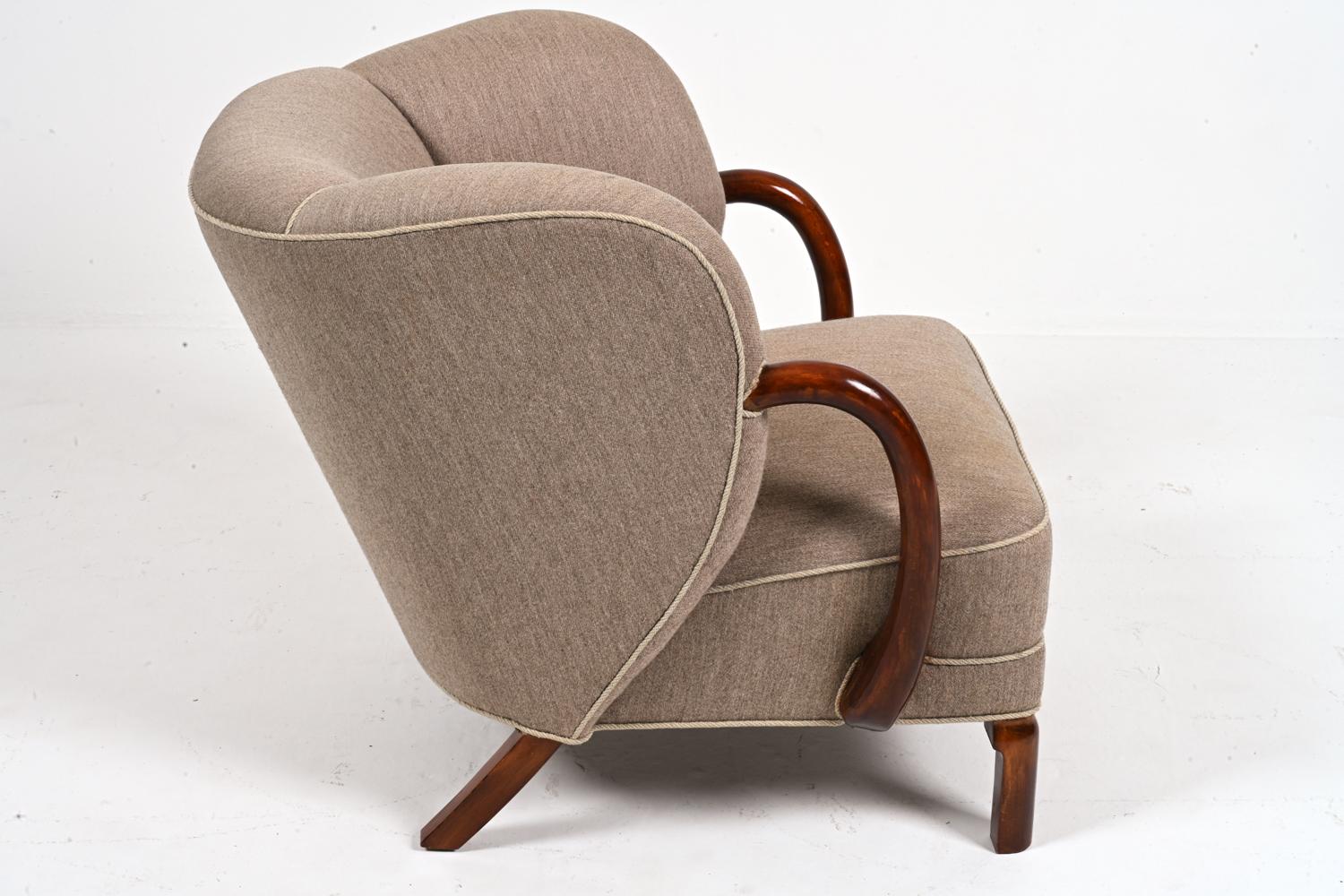Rare Model 107 Chair by Viggo Boesen for Slagelse Mobelvaerk, Denmark, c. 1940's 2