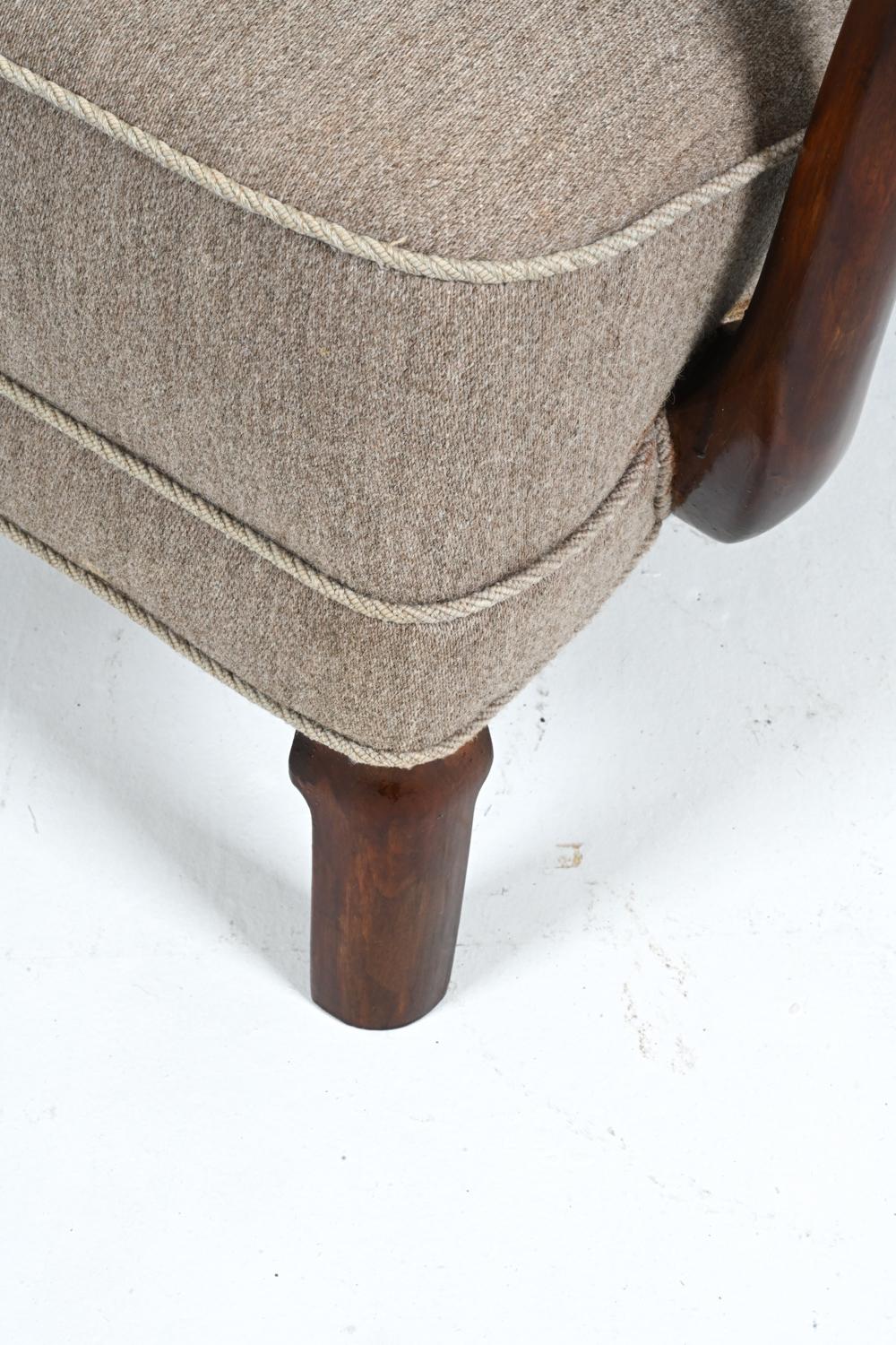 Danois Rare chaise Model 107 par Viggo Boesen pour Slagelse Mobelvaerk, Danemark, C.I.C. en vente