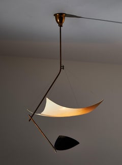 Rare Model 12385 "Vela" Ceiling Light by Angelo Lelli for Arredoluce