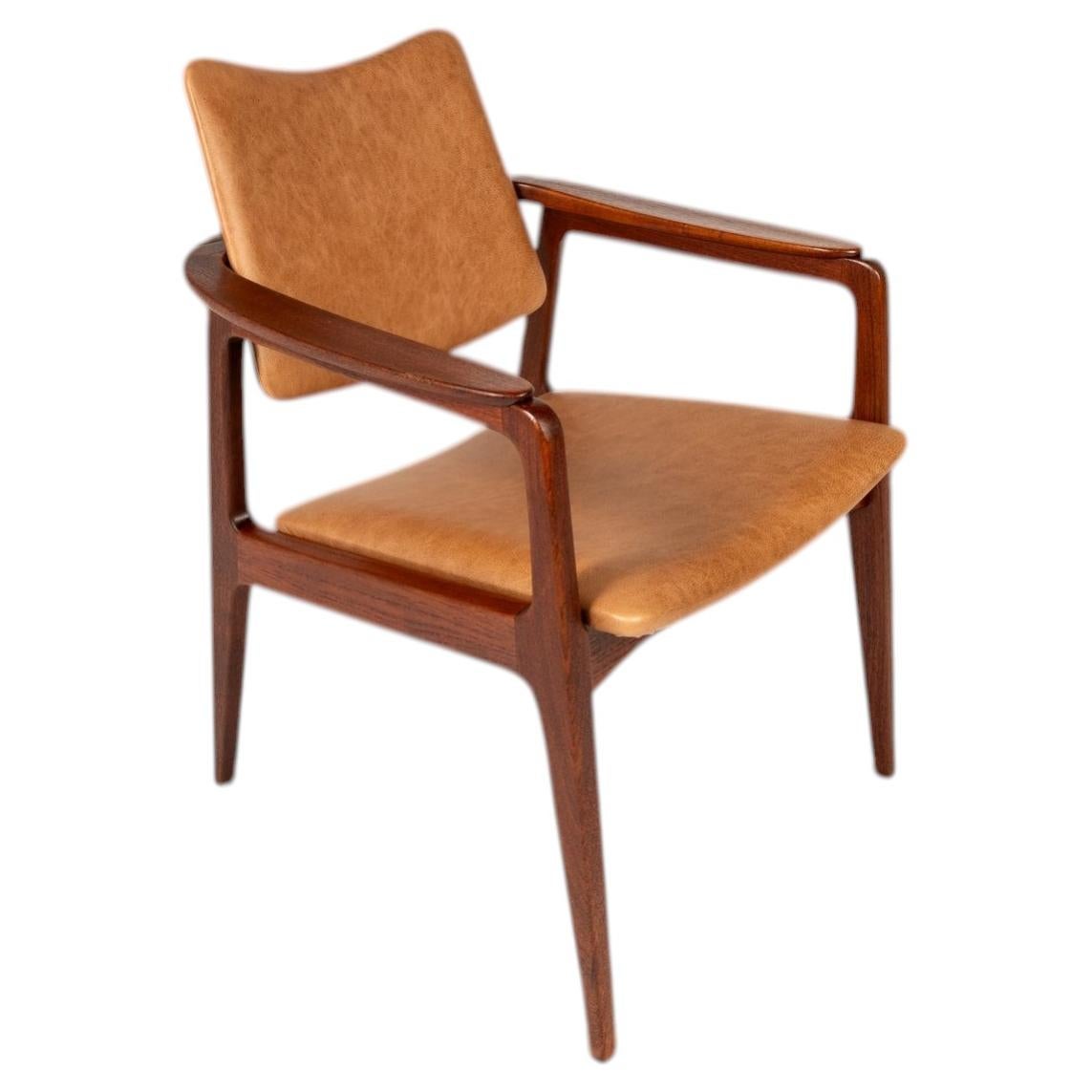Chaise rare modèle 132, Sigvard Bernadotte, vendue par John Stuart, Danemark, vers 1953