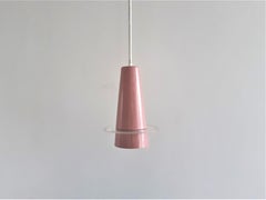 Rare Model 205 Pink Conical Pendant Lamp from Evenblij, The Netherlands 1960's