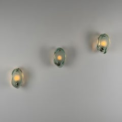 Seltene Wandleuchten Model No. 2093 von Max Ingrand für Fontana Arte, 1960er Jahre, dreiteilig