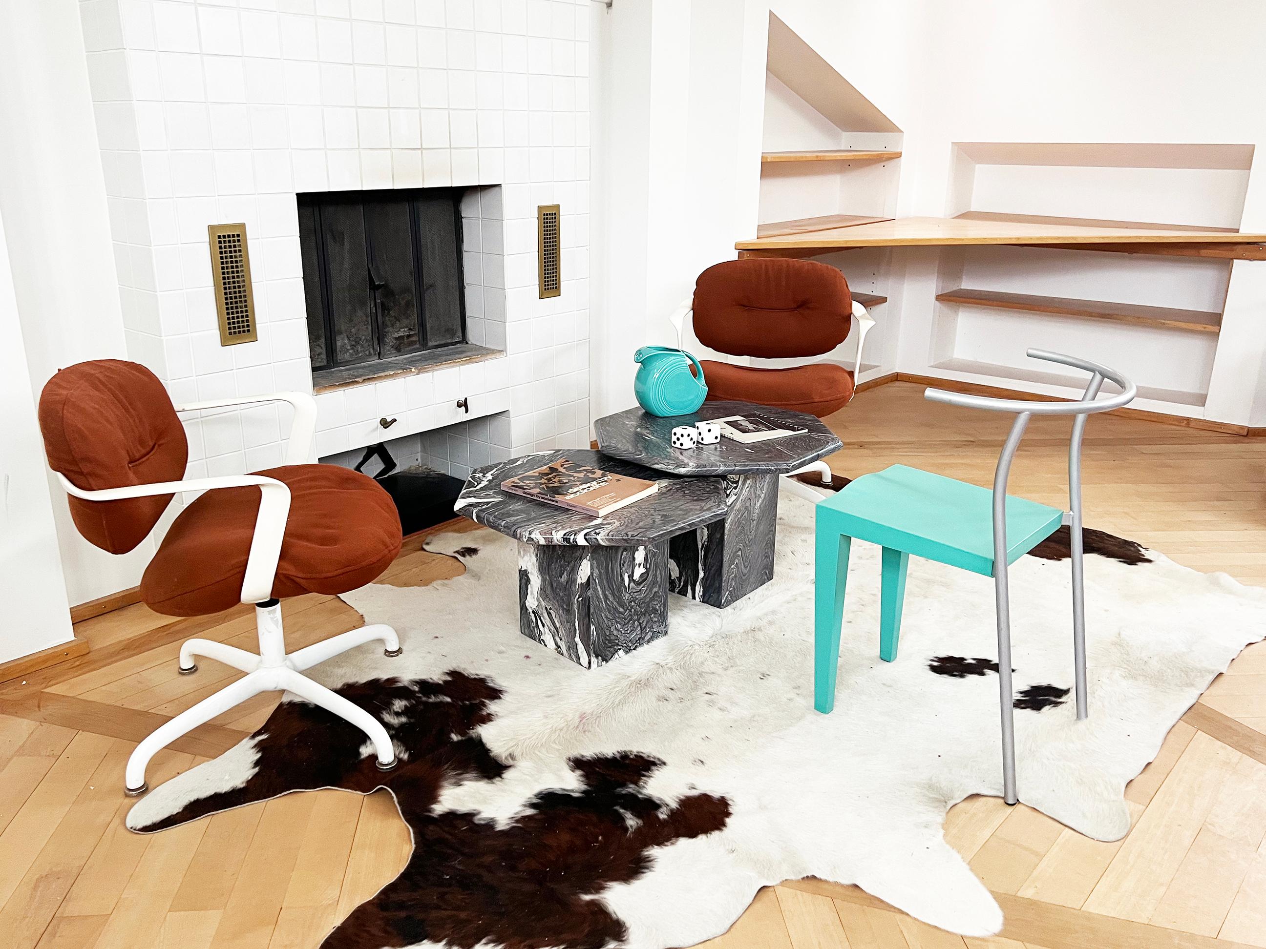 Aluminum Rare Model 2328 Office Chair by Hannah & Morrison for Knoll, 1970s (2 Avail) For Sale