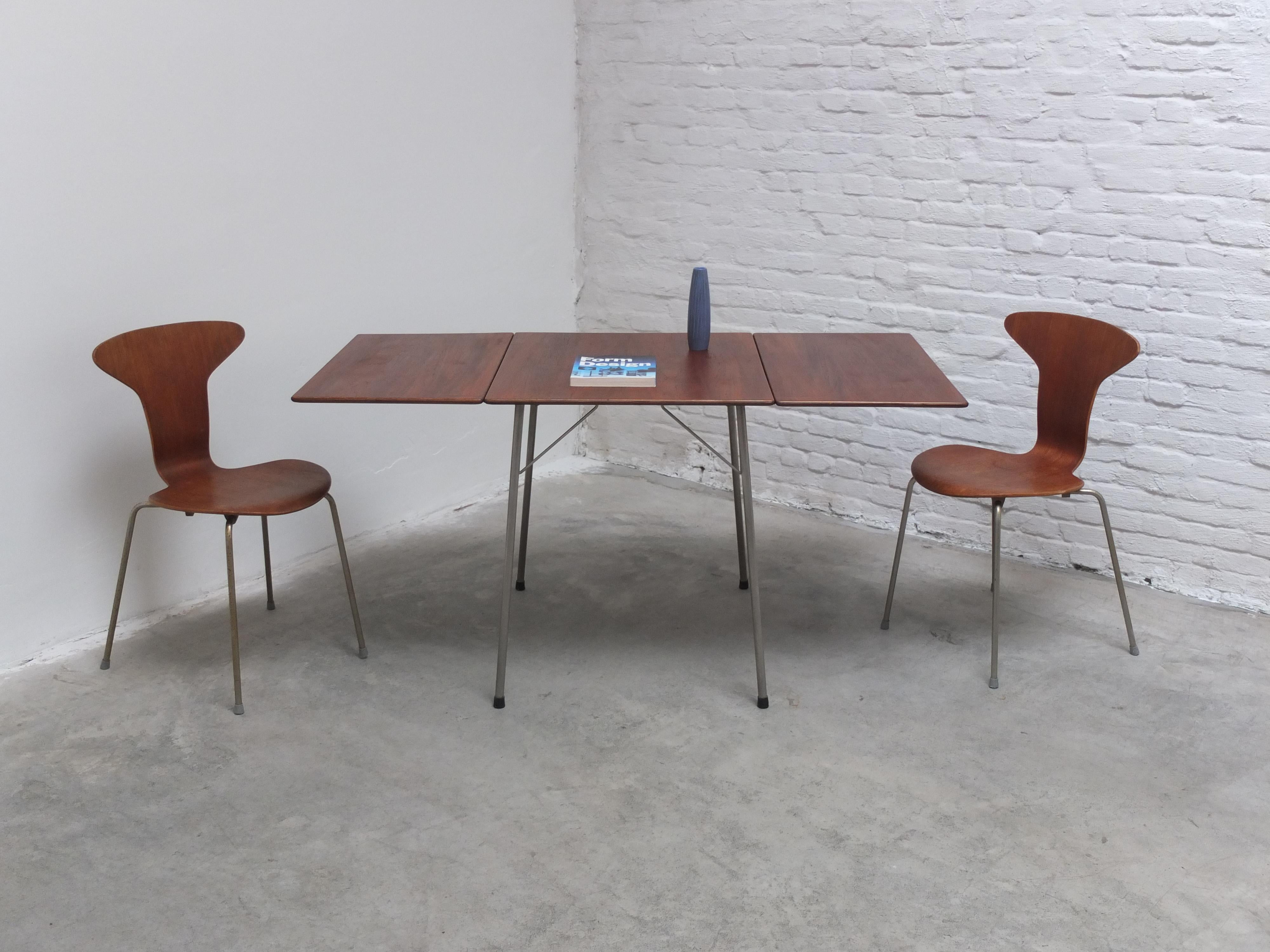 Rare Model '3601' Drop-Leaf Table by Arne Jacobsen for Fritz Hansen, 1950s 12