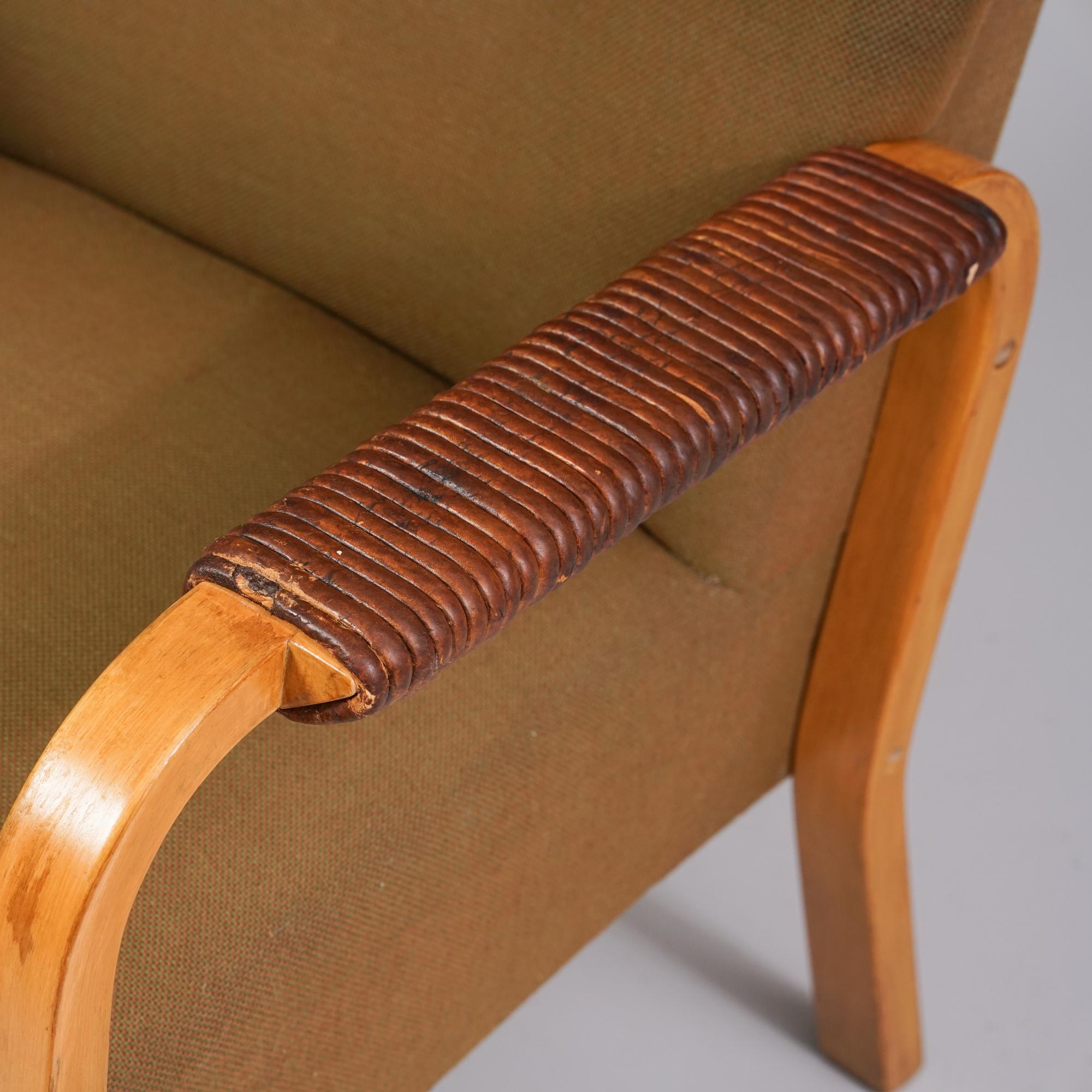 Seltener Sessel Model 47, Alvar Aalto, Oy Huonekalu- ja Rakennustyötehdas Ab, 1950 (Mitte des 20. Jahrhunderts) im Angebot