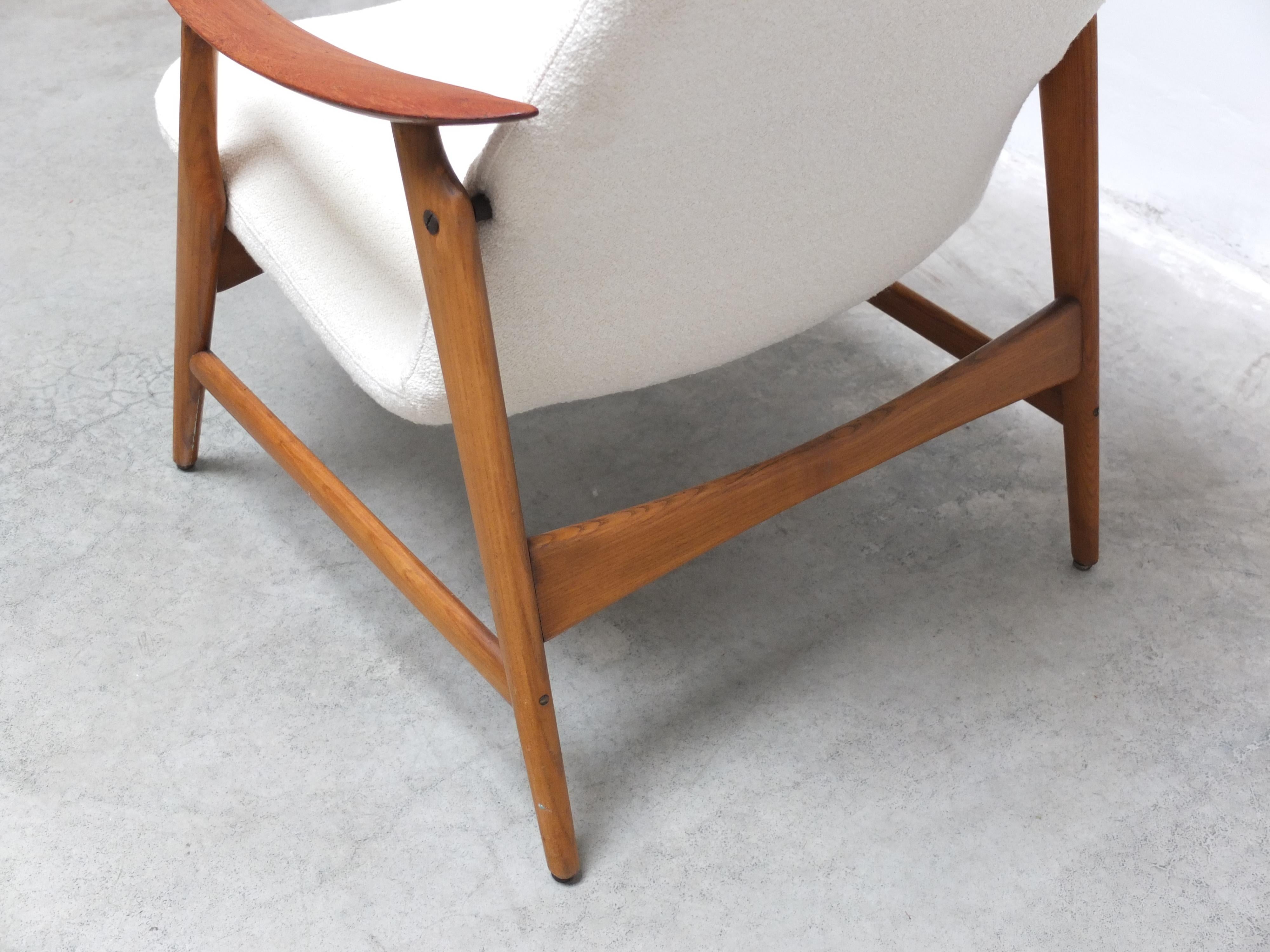 Rare 'Model 500' Lounge Chair by by Braathen & Brattrud for Dokka Møbler, 1958 For Sale 3