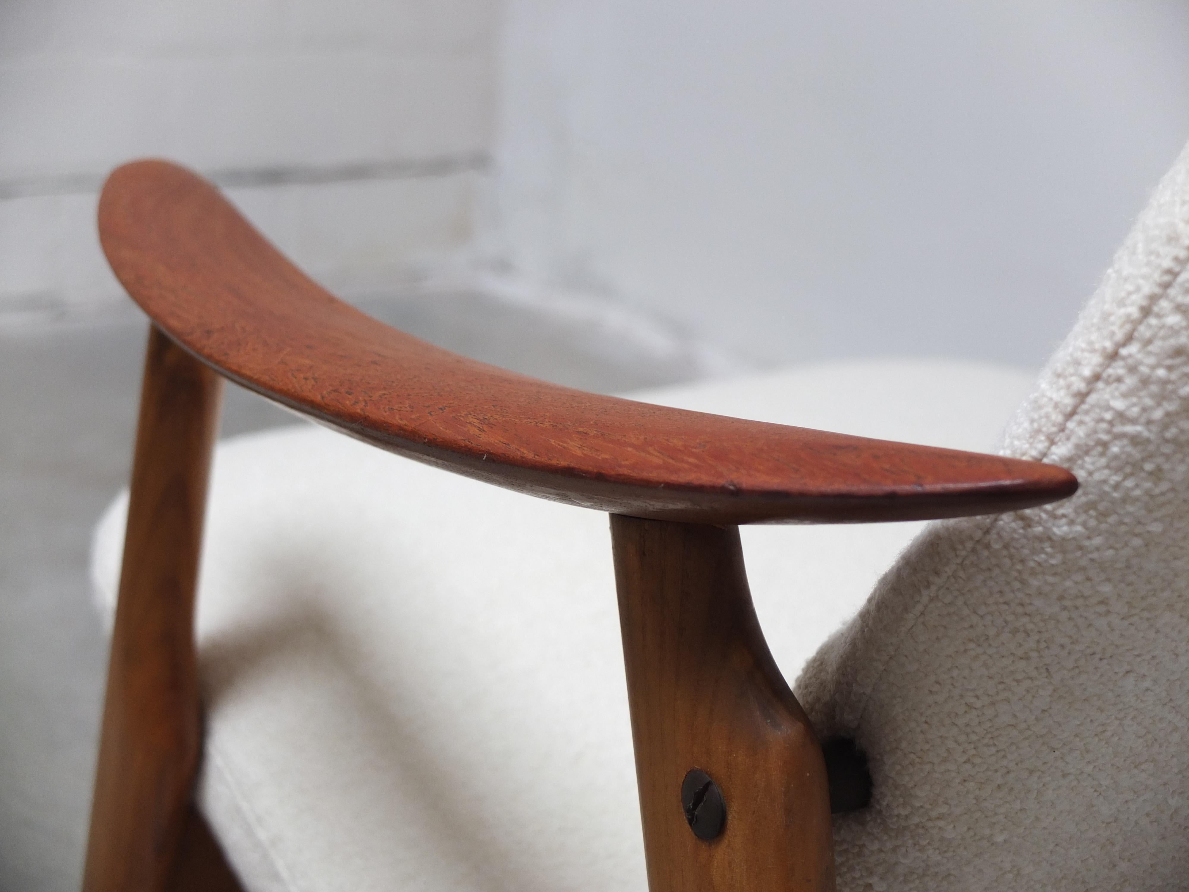 Rare 'Model 500' Lounge Chair by by Braathen & Brattrud for Dokka Møbler, 1958 For Sale 11