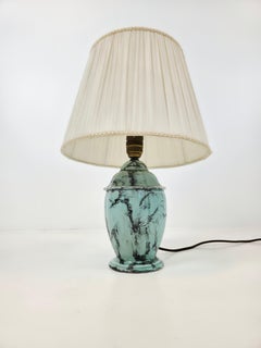 Rare Model 5134 Faience Table Lamp by Taito Oy and Arabia, Finland, 1920s