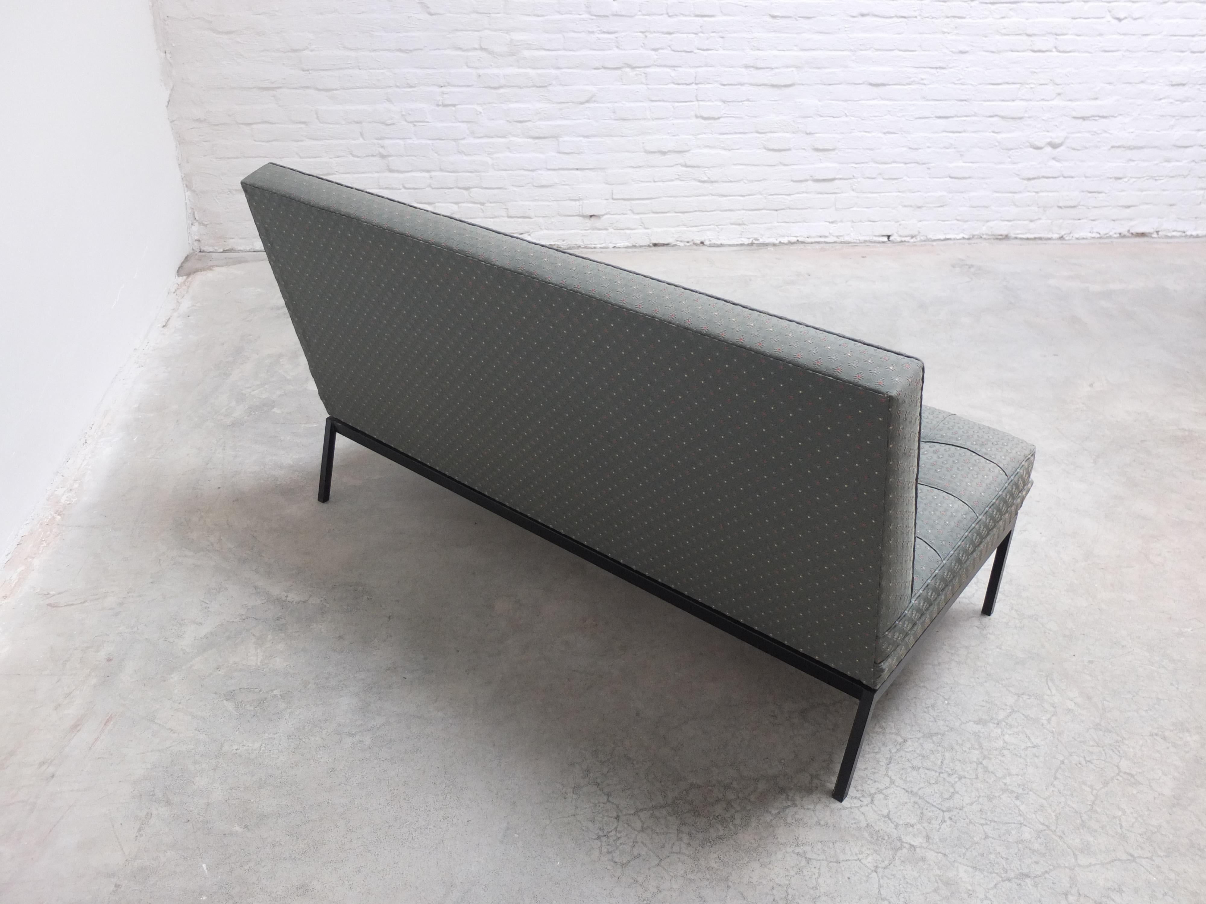 Steel Rare 'Model 66' 2-Seater Sofa by Florence Knoll for Knoll International, 1950s For Sale