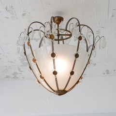 Raro lampadario in stile moderno scandinavo Modello 70, Lisa Johansson-Pape, Orno Oy, 1940