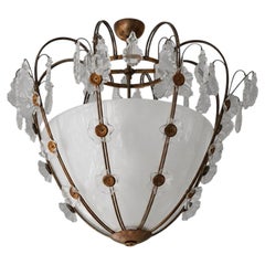 Raro lampadario in stile moderno scandinavo Modello 70, Lisa Johansson-Pape, Orno Oy, 1940