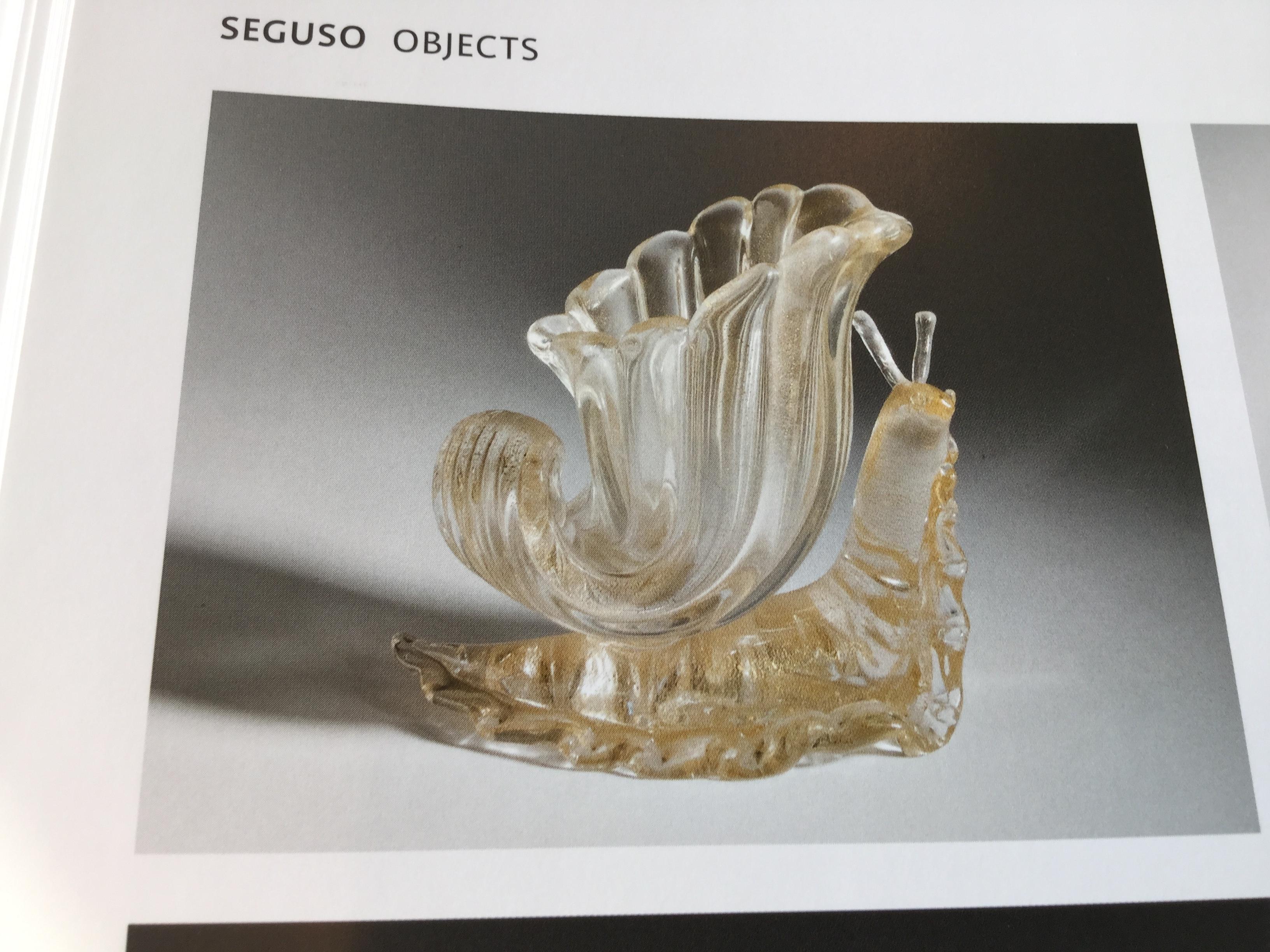Mid-20th Century Rare Model 8554 Flavio Poli for Seguso Vetri D'Arte Snail and Shell Sculpture