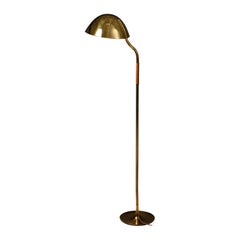Rara lampada da terra in ottone modello 9608, Paavo Tynell, Taito Oy, anni ’40/’50
