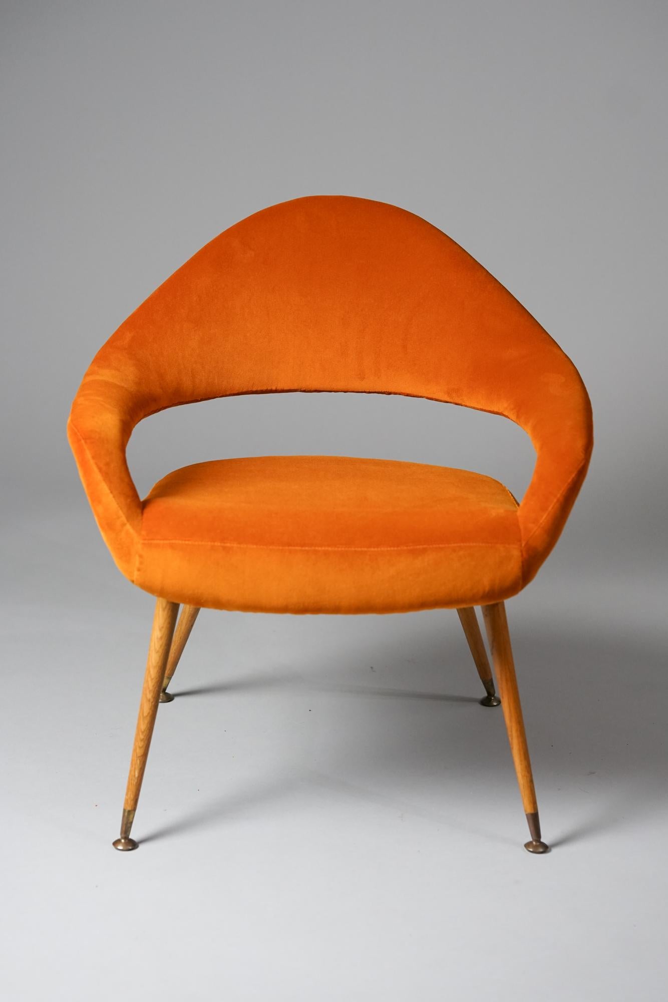 italien Fauteuil de salon rare modèleDU 55 P de Gastone Rinaldi, 1954 en vente