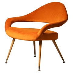 Vintage Rare Model "DU 55 P" Lounge Chair by Gastone Rinaldi, 1954