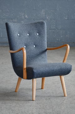 Rare Model "Mikki" Armchair by Carl Gustaf Hiort Af Ornäs  Finland 1940s