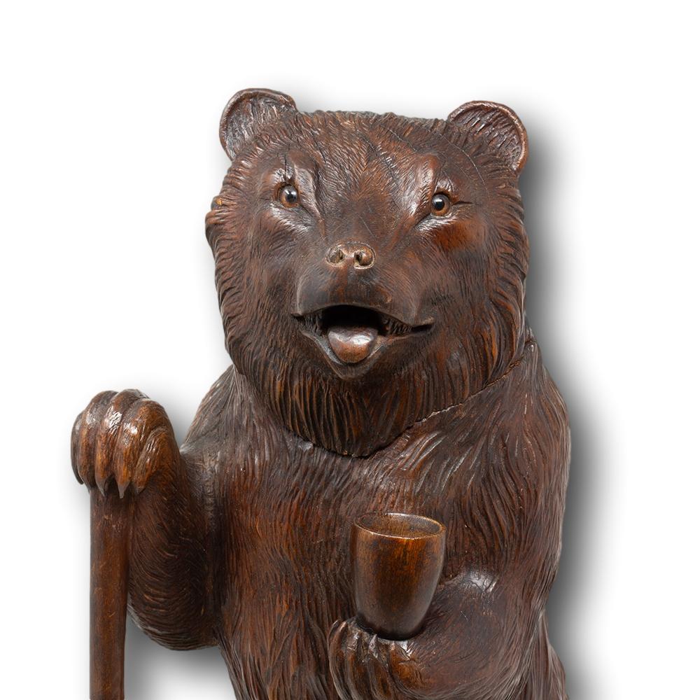 Raro tarro de tabaco Modelo Oso Suizo de la Selva Negra en venta 2