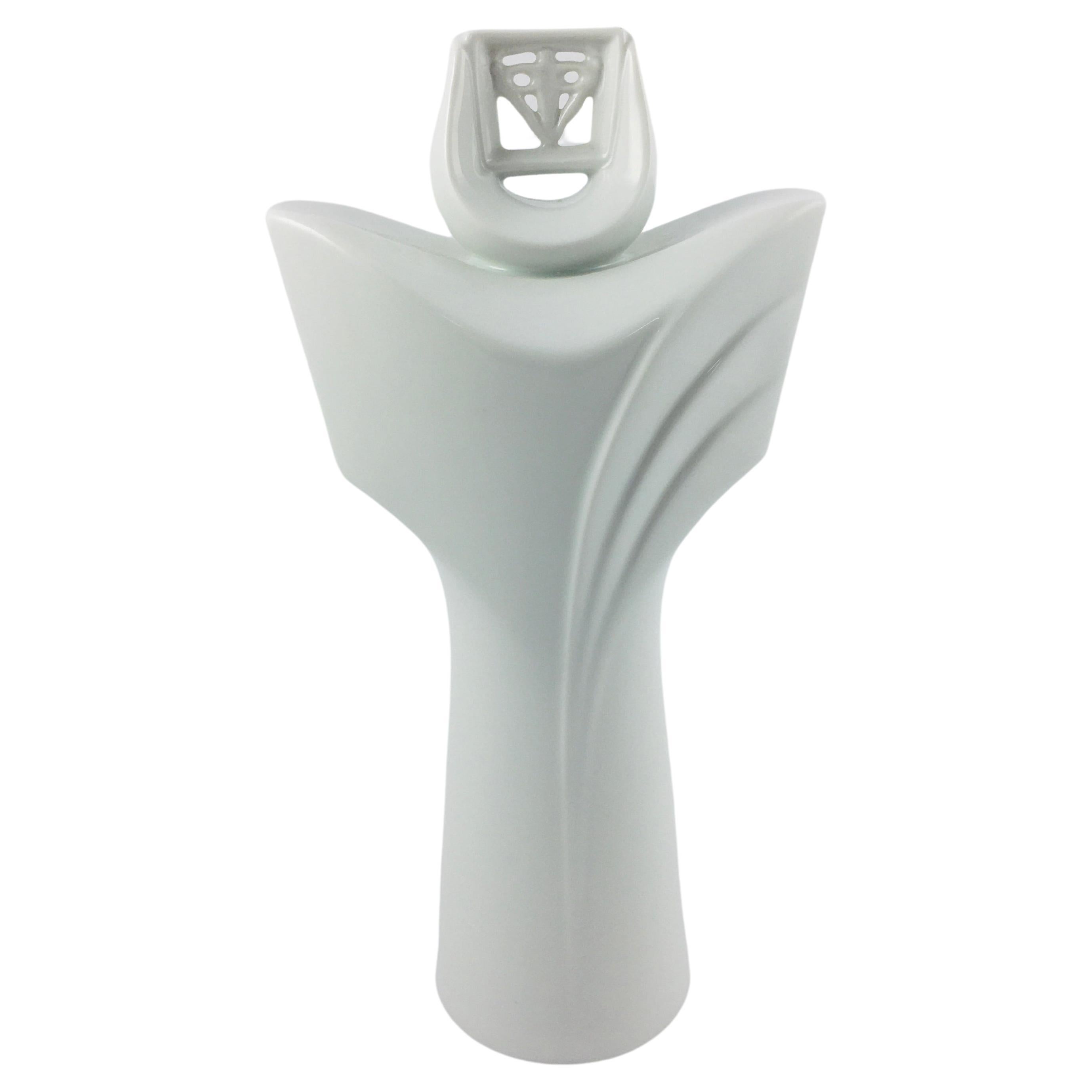 Modern Abstract White Porcelain Figure from Hungary, 1960s For Sale
