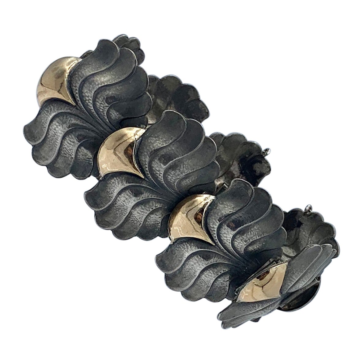 Seltenes Modernist Jugendstil-Armband Silber 14 Karat Gold Barcelona, um 1900