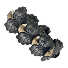 Seltenes Modernist Jugendstil-Armband Silber 14 Karat Gold Barcelona, um 1900