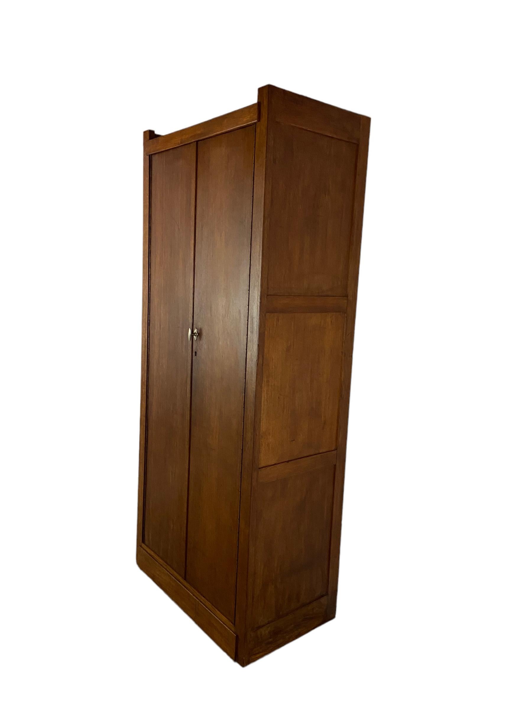 Oak Rare Modernist Cupboard For Sale