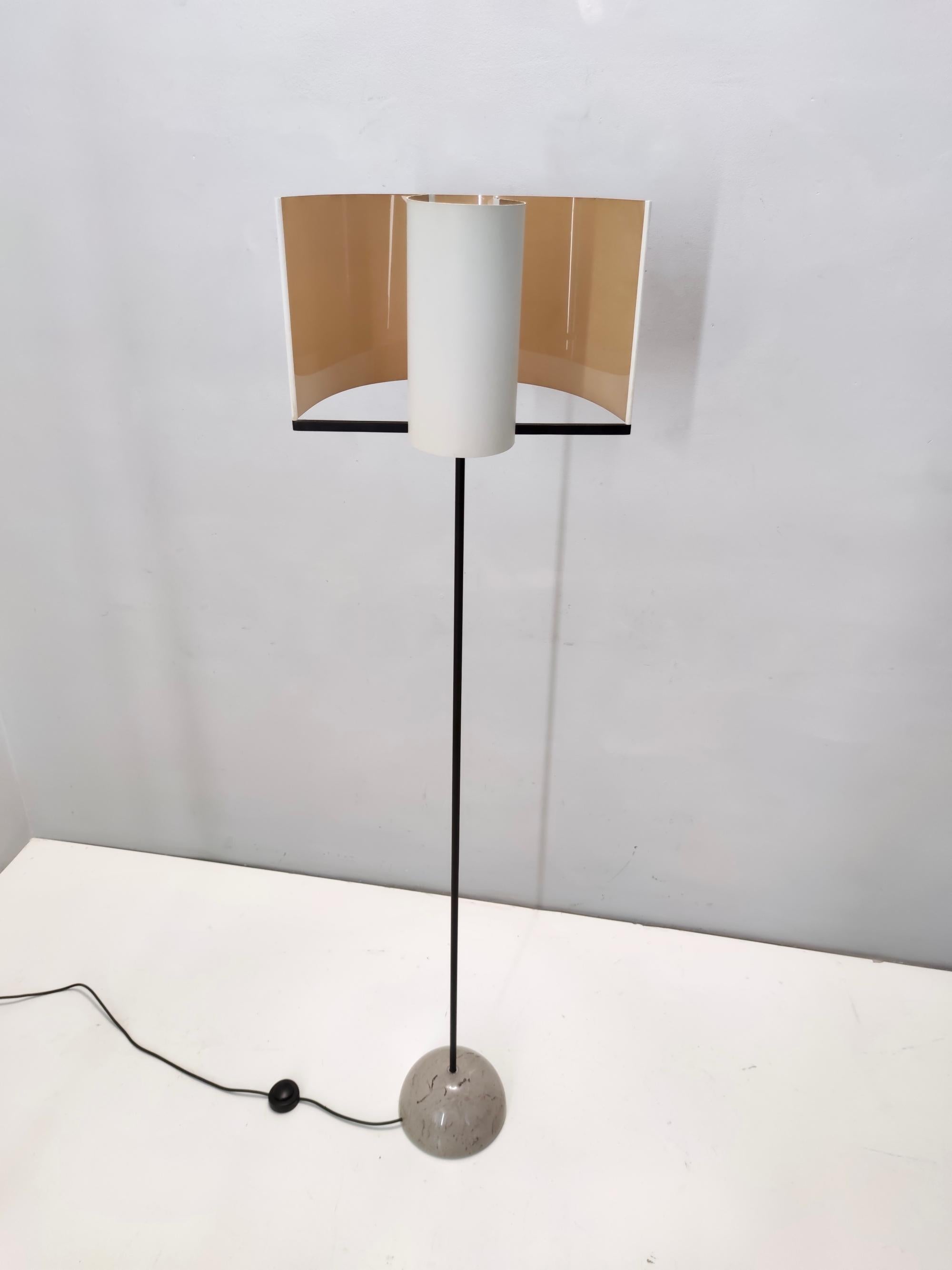 Verni Rare lampadaire moderniste « Abate » d'Afra et Tobia Scarpa pour Ibis, Italie en vente