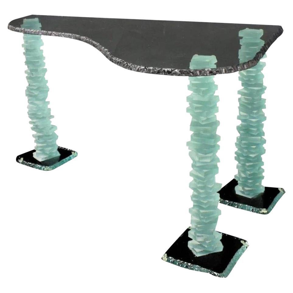 Rare Modernist Glass Table in the Manner of Danny Lane For Sale