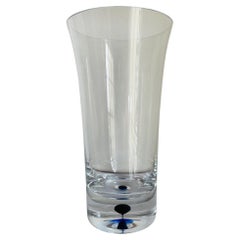 Rare Modernist Orrefors Intermezzo Blue Crystal Vase