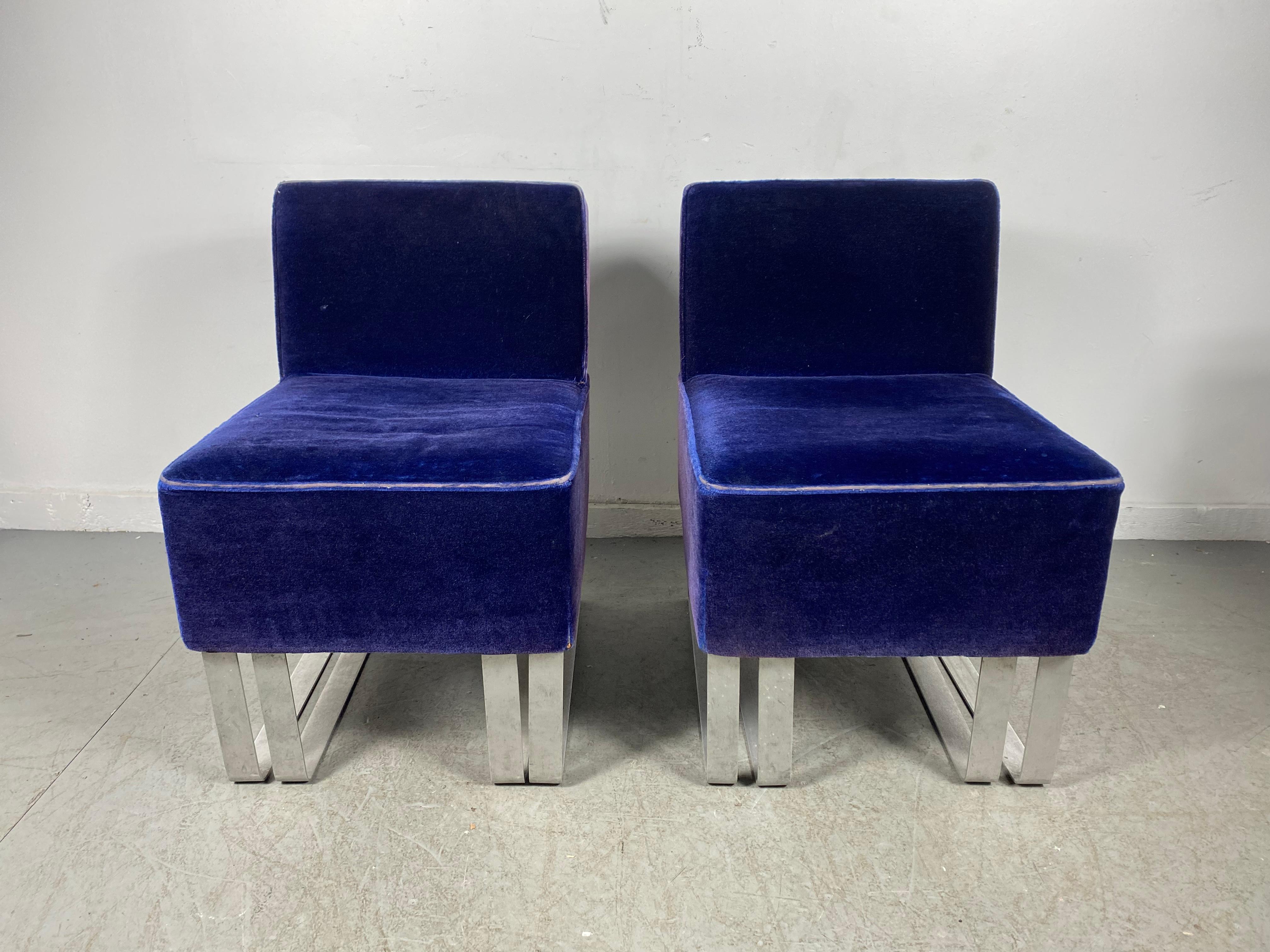 Rare Modernist Slipper Chairs by Donald Deskey for Deskey -Vollmer For Sale 1