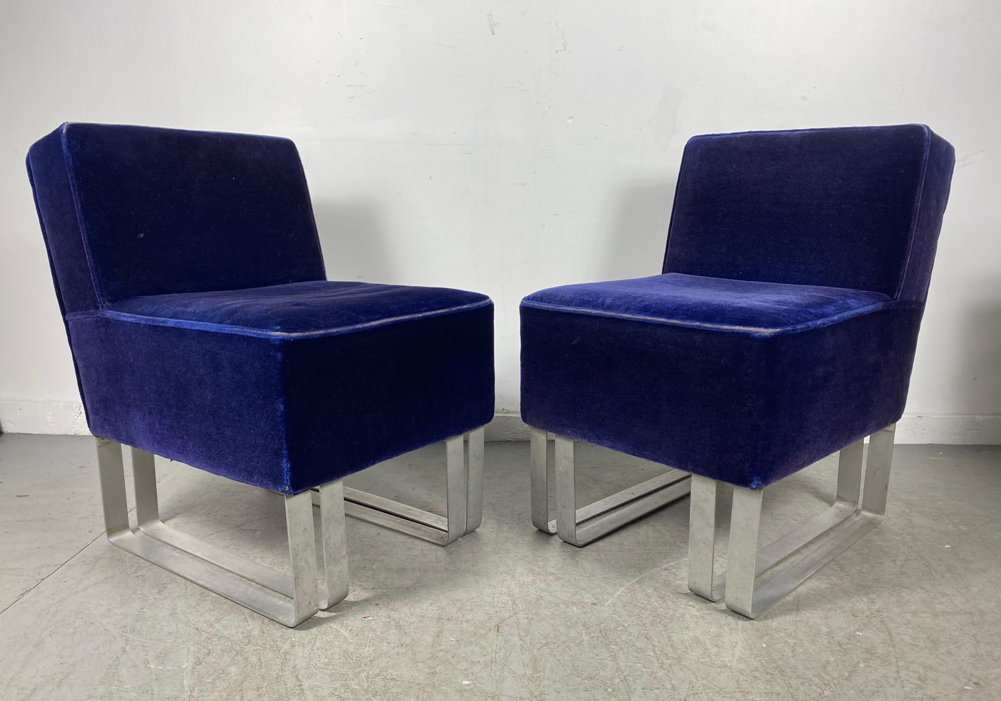 American Rare Modernist Slipper Chairs by Donald Deskey for Deskey -Vollmer For Sale