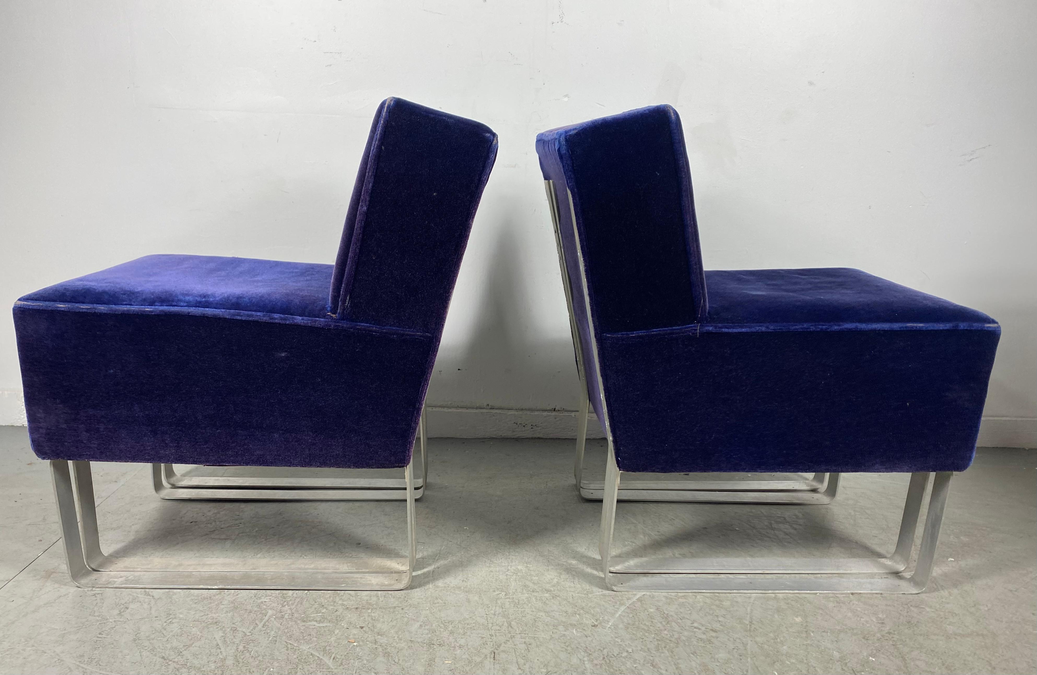 Early 20th Century Rare Modernist Slipper Chairs by Donald Deskey for Deskey -Vollmer For Sale