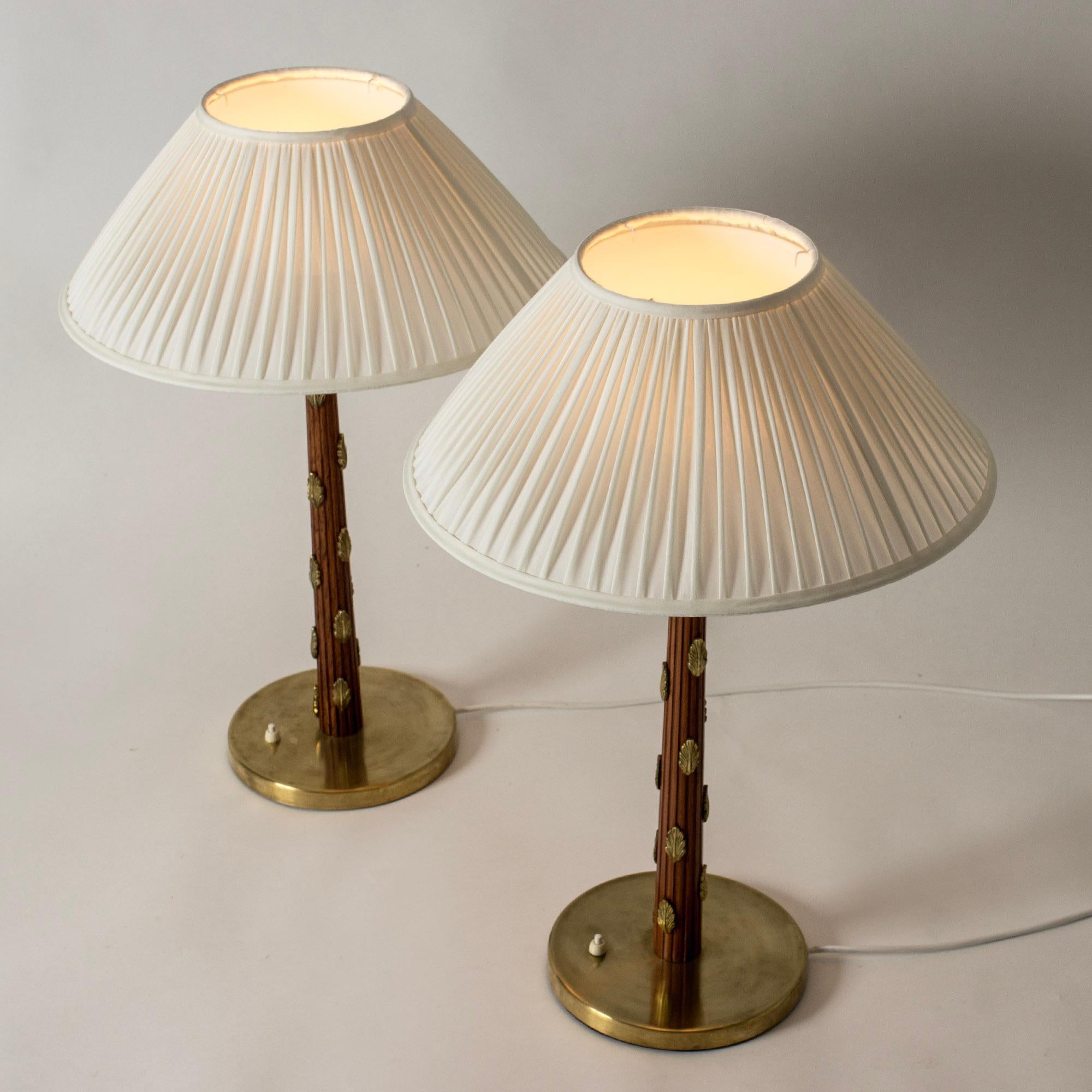 Swedish Rare Modernist Table Lamps by Hans Bergström, Ateljé Lyktan, Sweden, 1950s For Sale