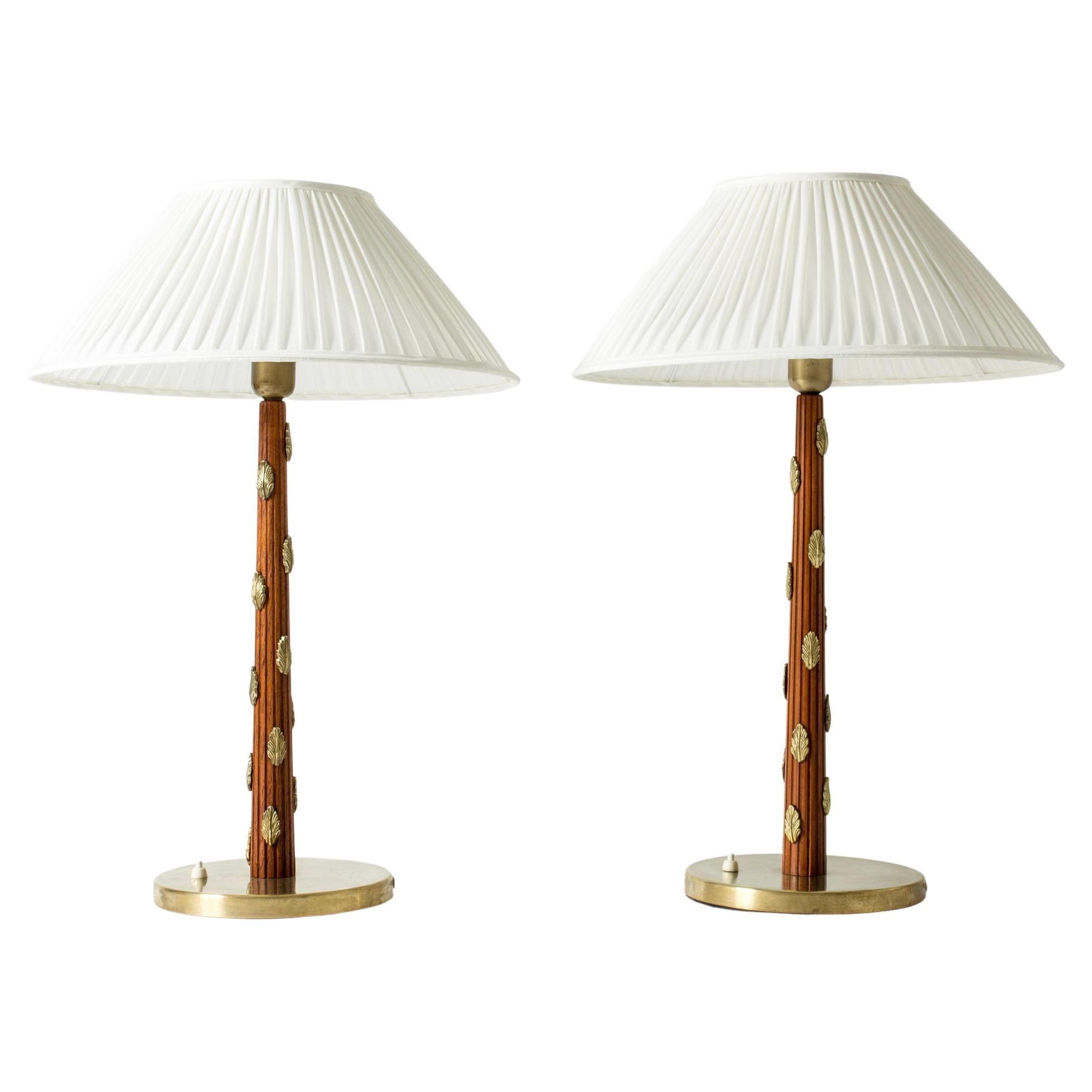 Rare lampes de table modernistes par Hans Bergström, Ateljé Lyktan, Suède, 1950s