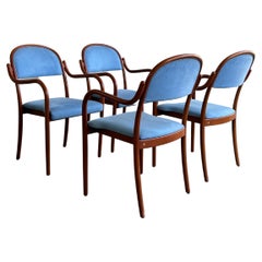 Set of 4 Rare Modernist Thonet Bentwood Dining Chairs, 1980s Vienna