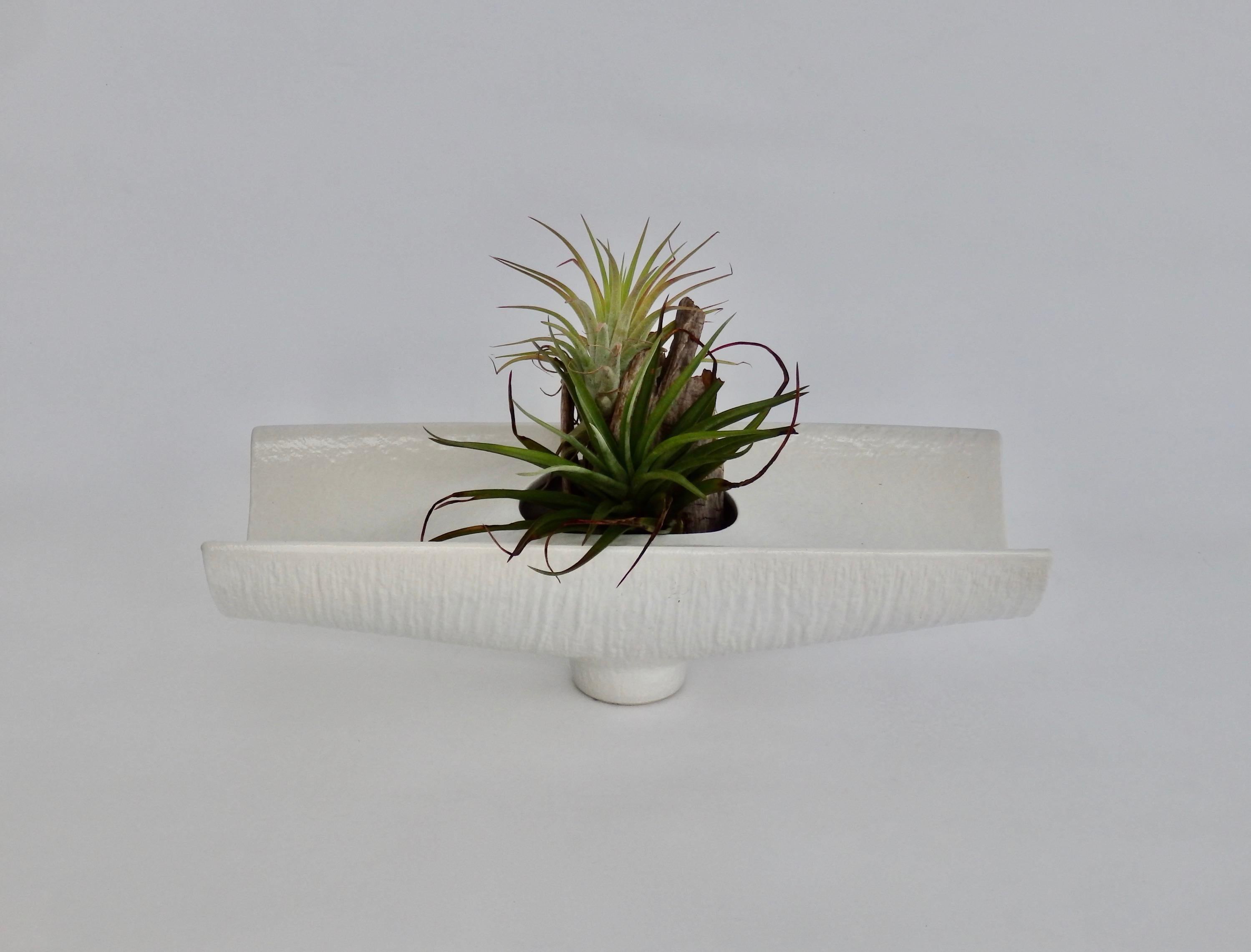20th Century Rare Modernist Toyo Japan White Ikebana Flower/Plant Vessel