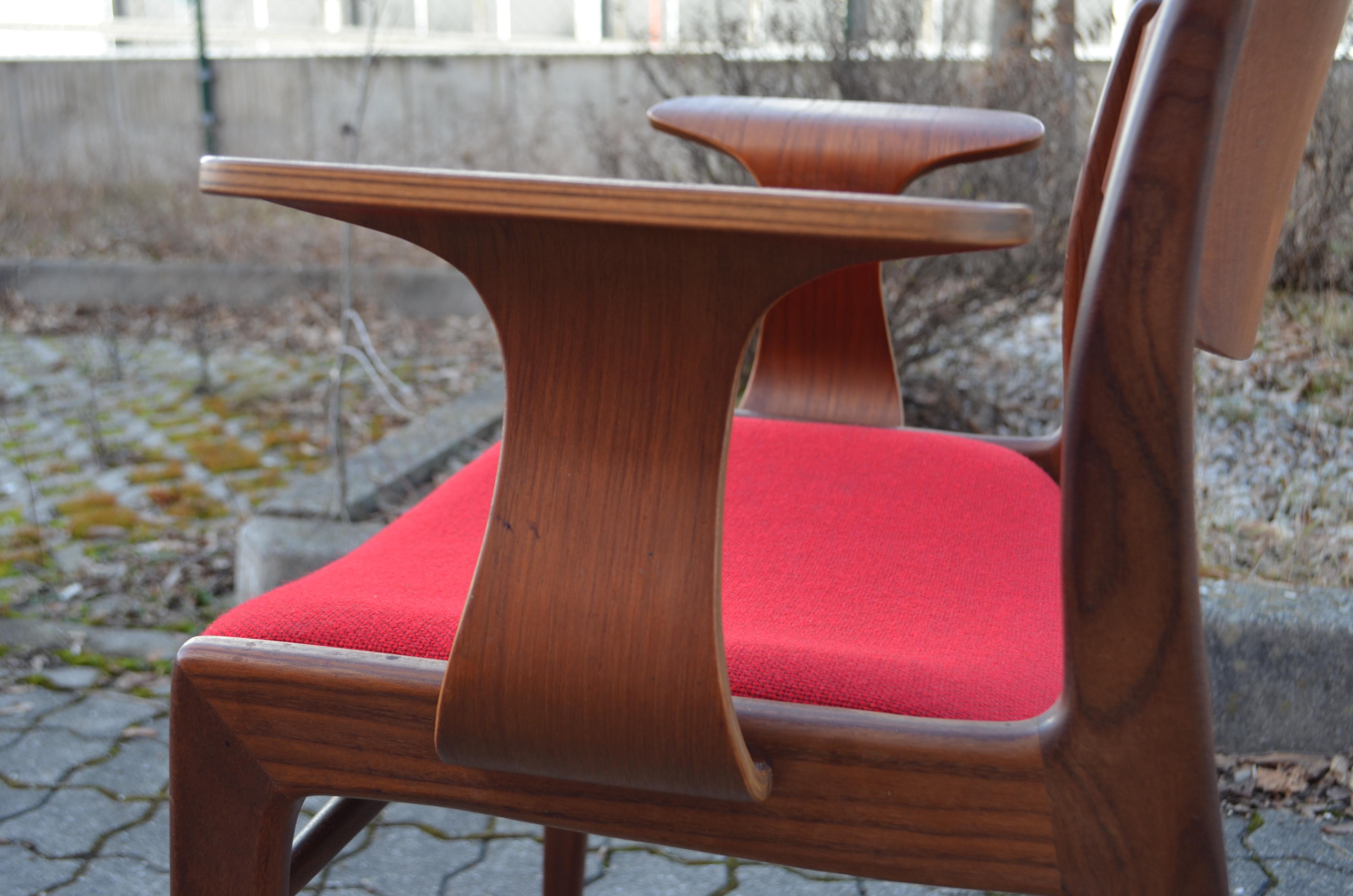 Rare Modernist Wilkhahn Hartmut Lohmeyer Plywood Armchair 476A For Sale 1