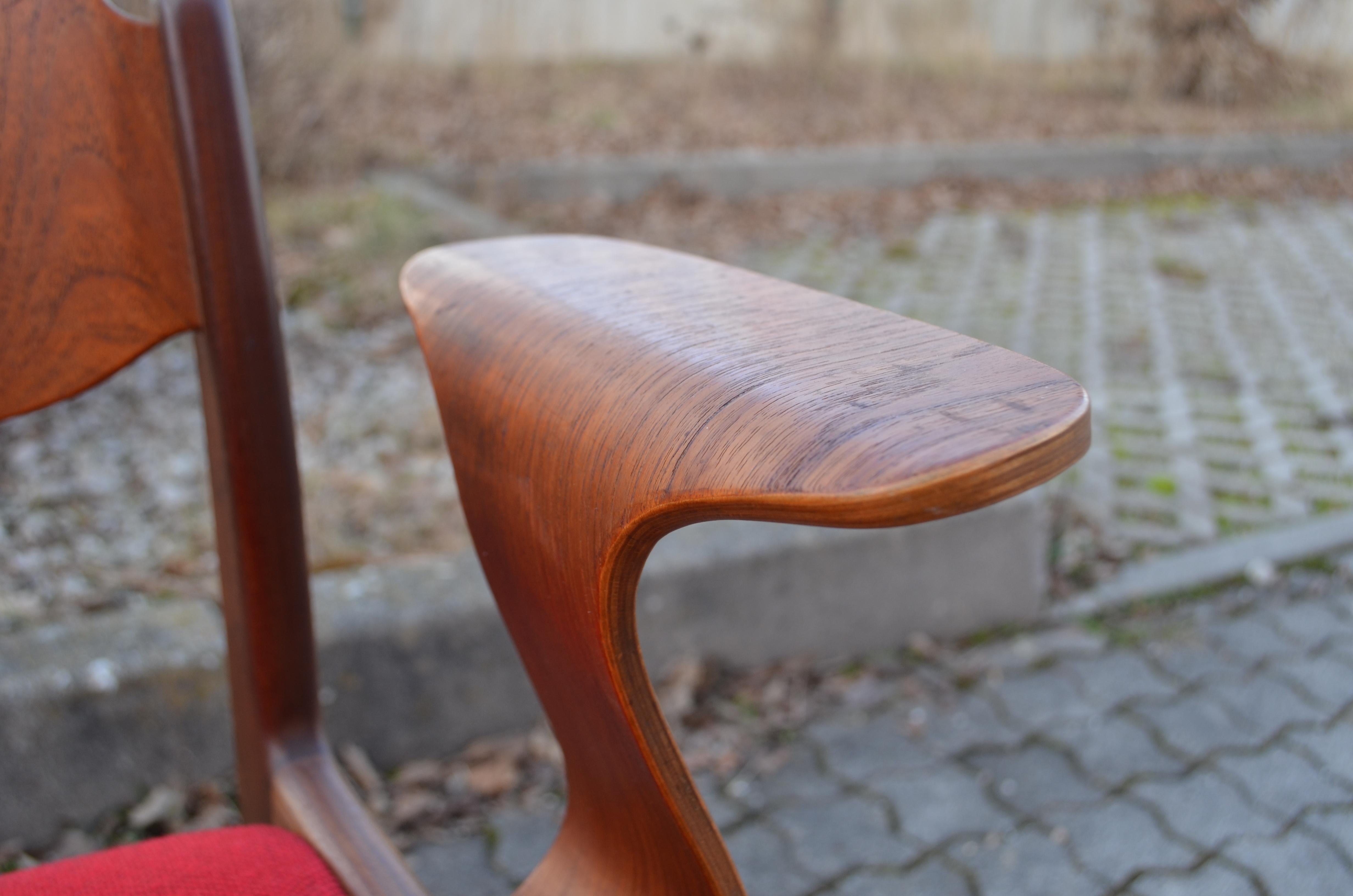 Seltener modernistischer Wilkhahn Hartmut Lohmeyer Sperrholz-Sessel 476A im Angebot 4