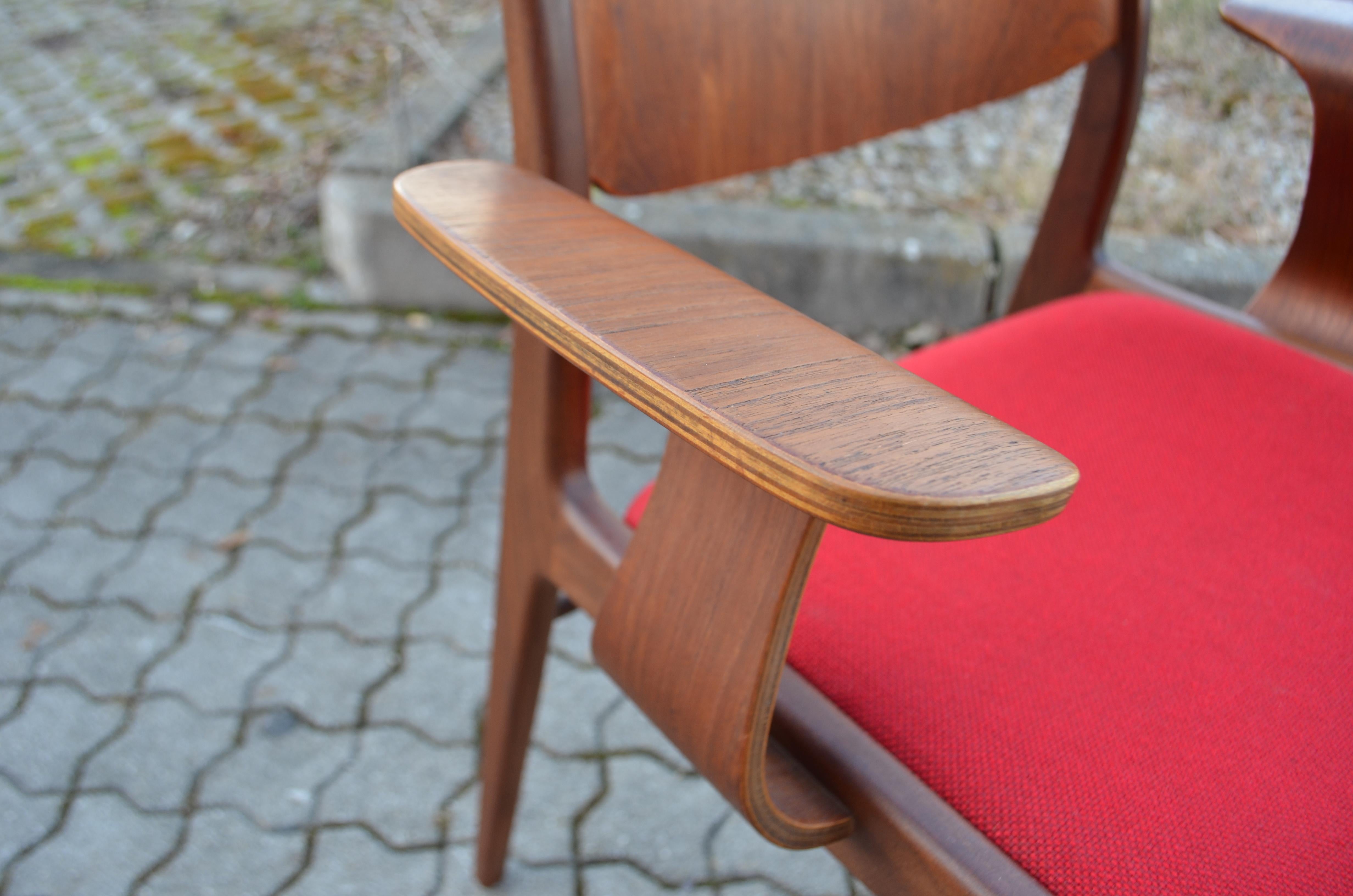 Seltener modernistischer Wilkhahn Hartmut Lohmeyer Sperrholz-Sessel 476A im Angebot 5