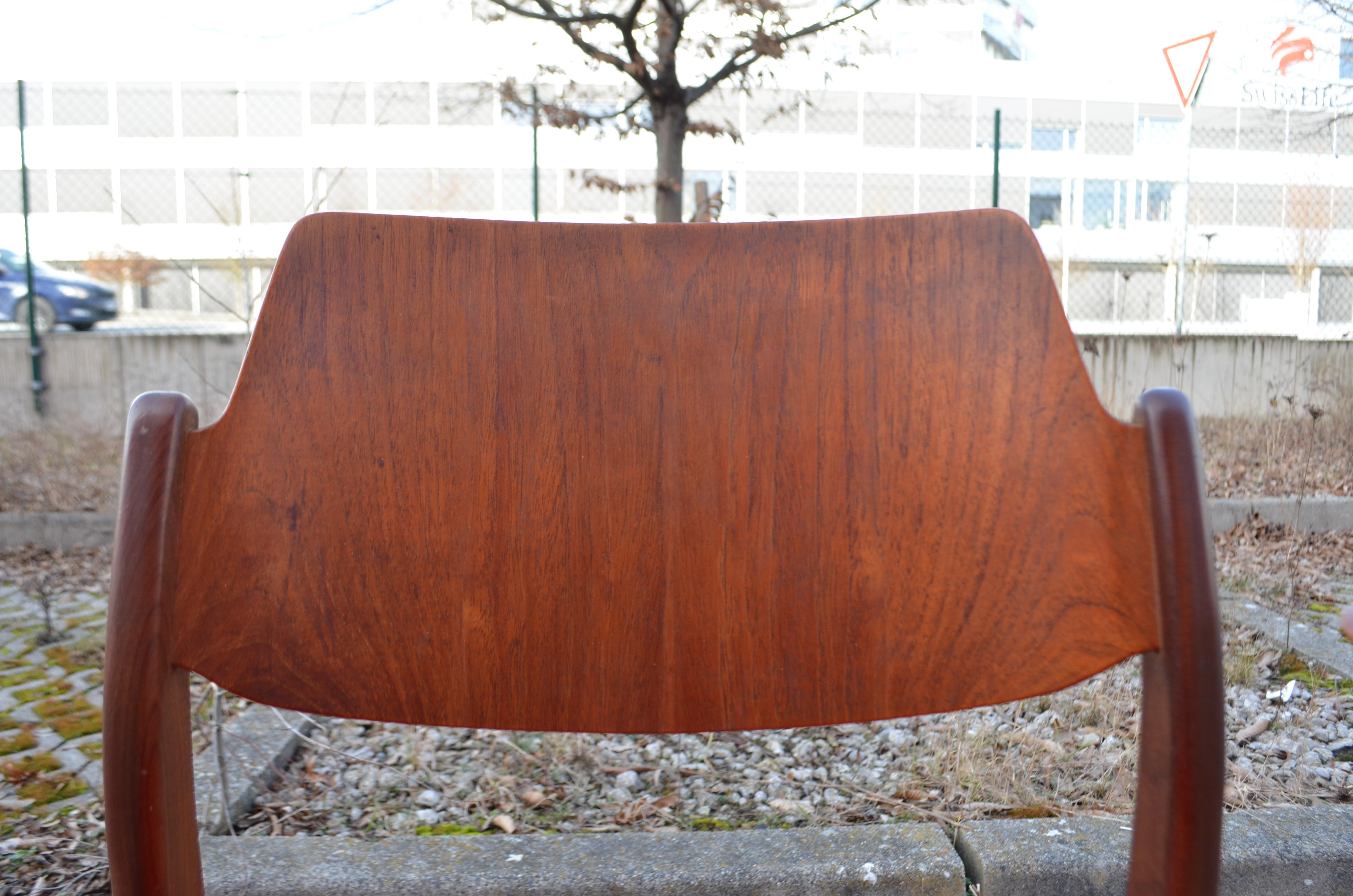 Rare Modernist Wilkhahn Hartmut Lohmeyer Plywood Armchair 476A For Sale 5
