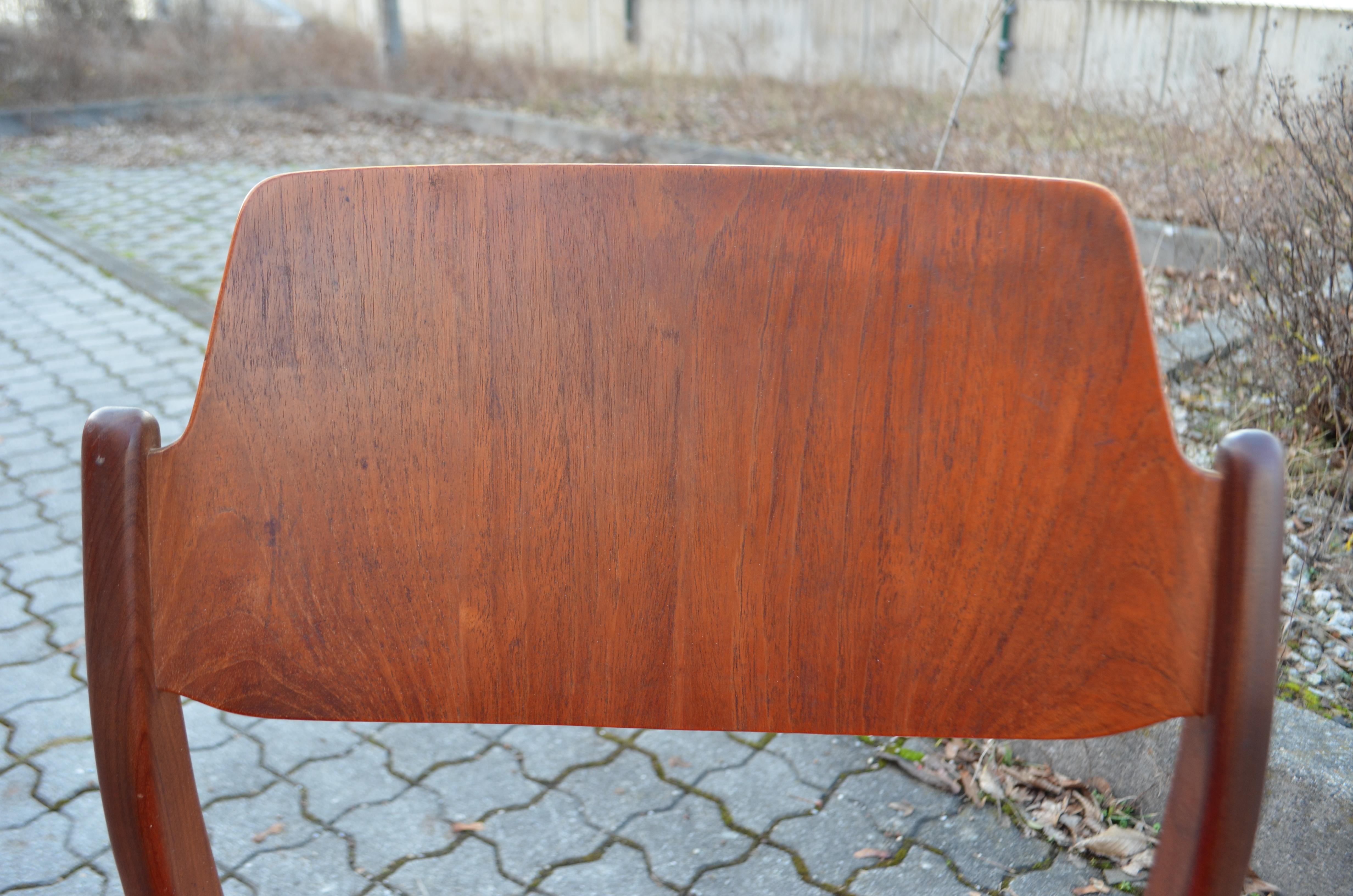 Rare Modernist Wilkhahn Hartmut Lohmeyer Plywood Armchair 476A For Sale 6
