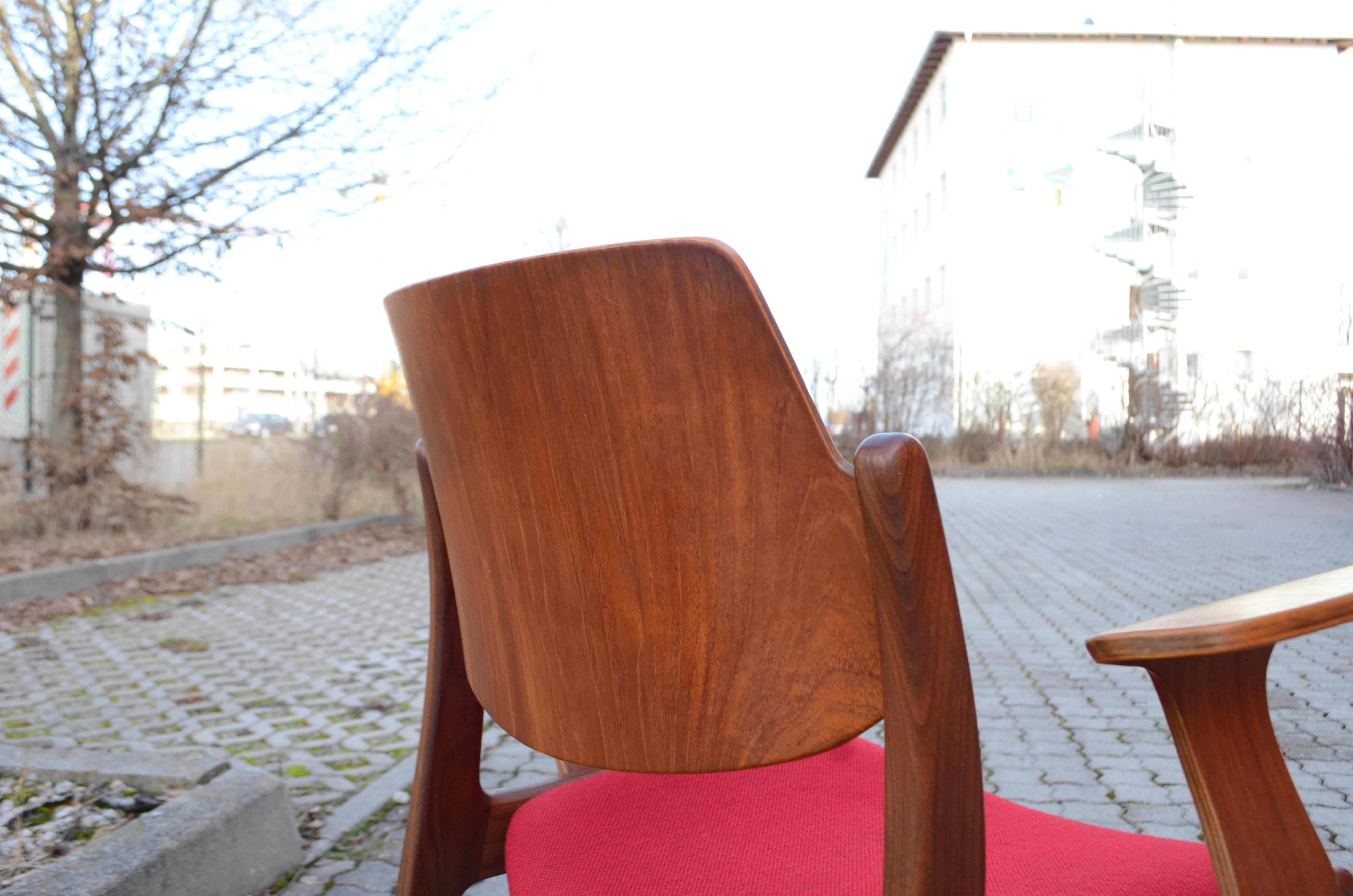 Seltener modernistischer Wilkhahn Hartmut Lohmeyer Sperrholz-Sessel 476A im Angebot 10