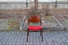 Rare fauteuil moderniste Wilkhahn Hartmut Lohmeyer en contreplaqué 476A