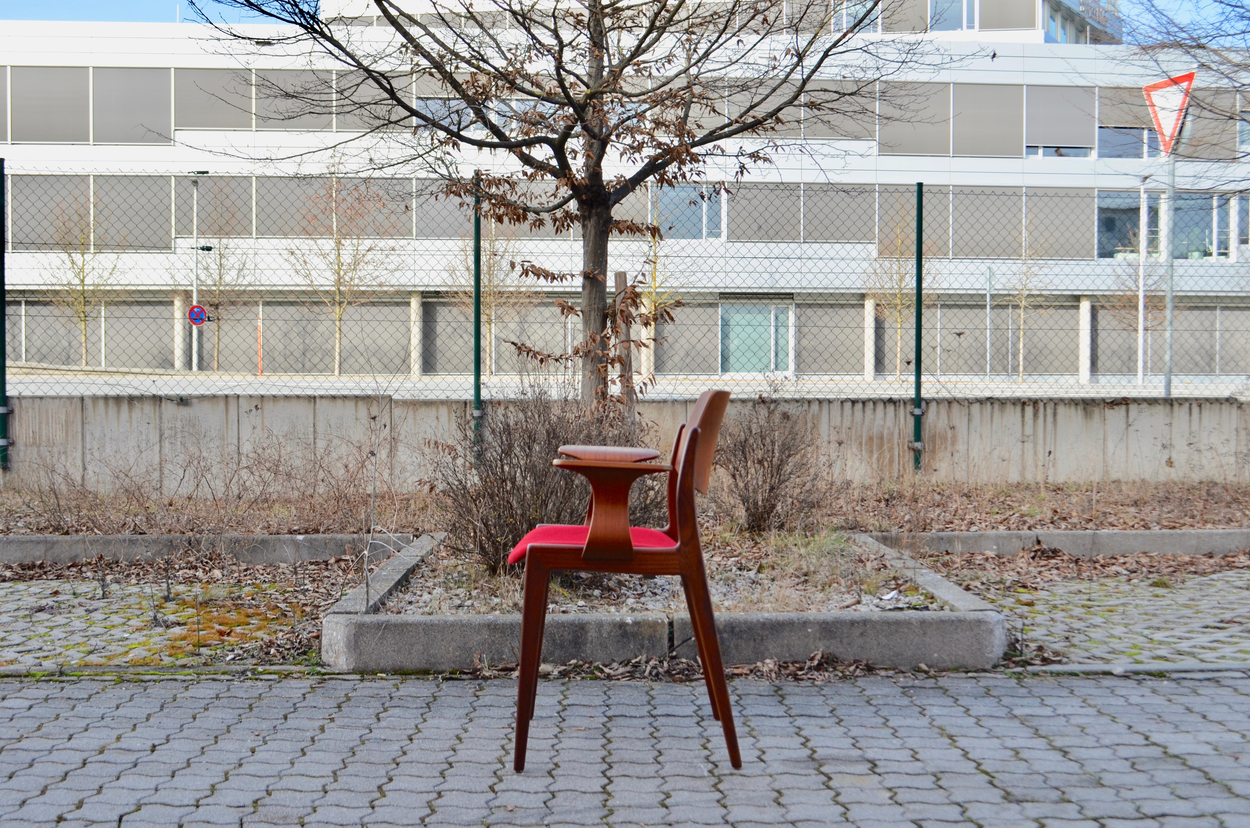 Rare Modernist Wilkhahn Hartmut Lohmeyer Plywood Armchair 476A In Good Condition For Sale In Munich, Bavaria