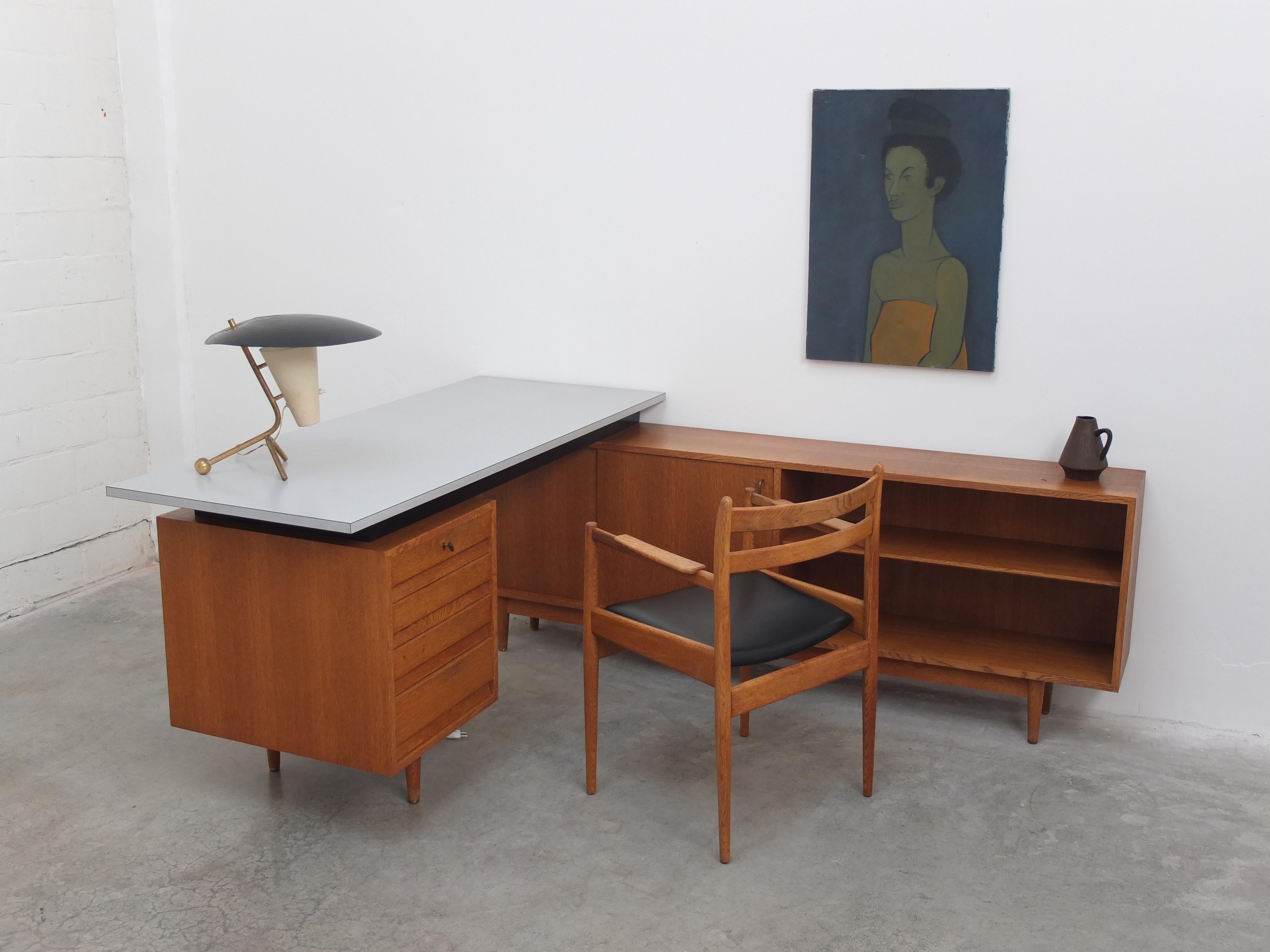 Belgian Rare Modernist Writing Desk by Jos De Mey for Van Den Berghe-Pauvers, 1960s For Sale