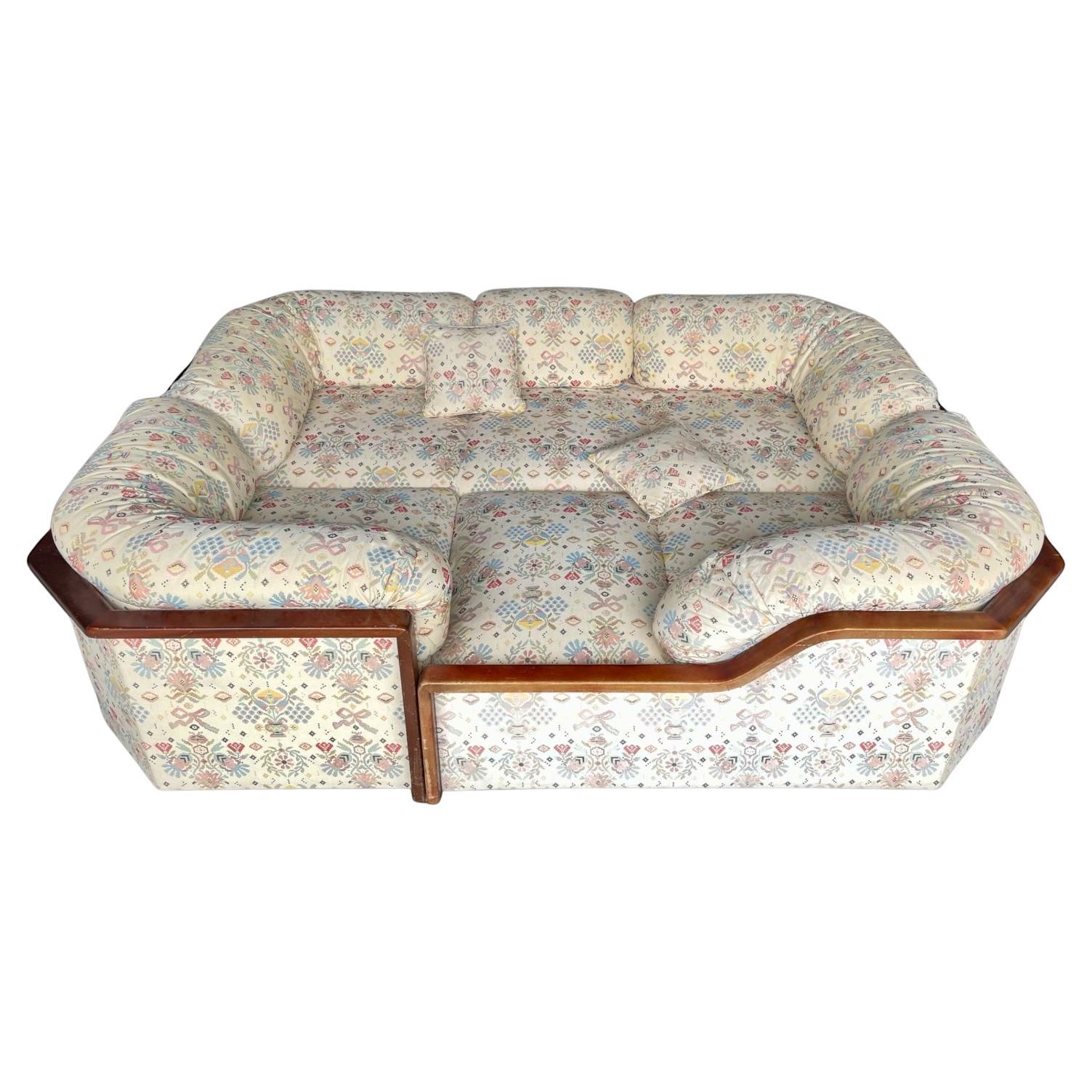 Rare modular lounge set "Refugio Due", by Roche Bobois, France, 1978 For Sale