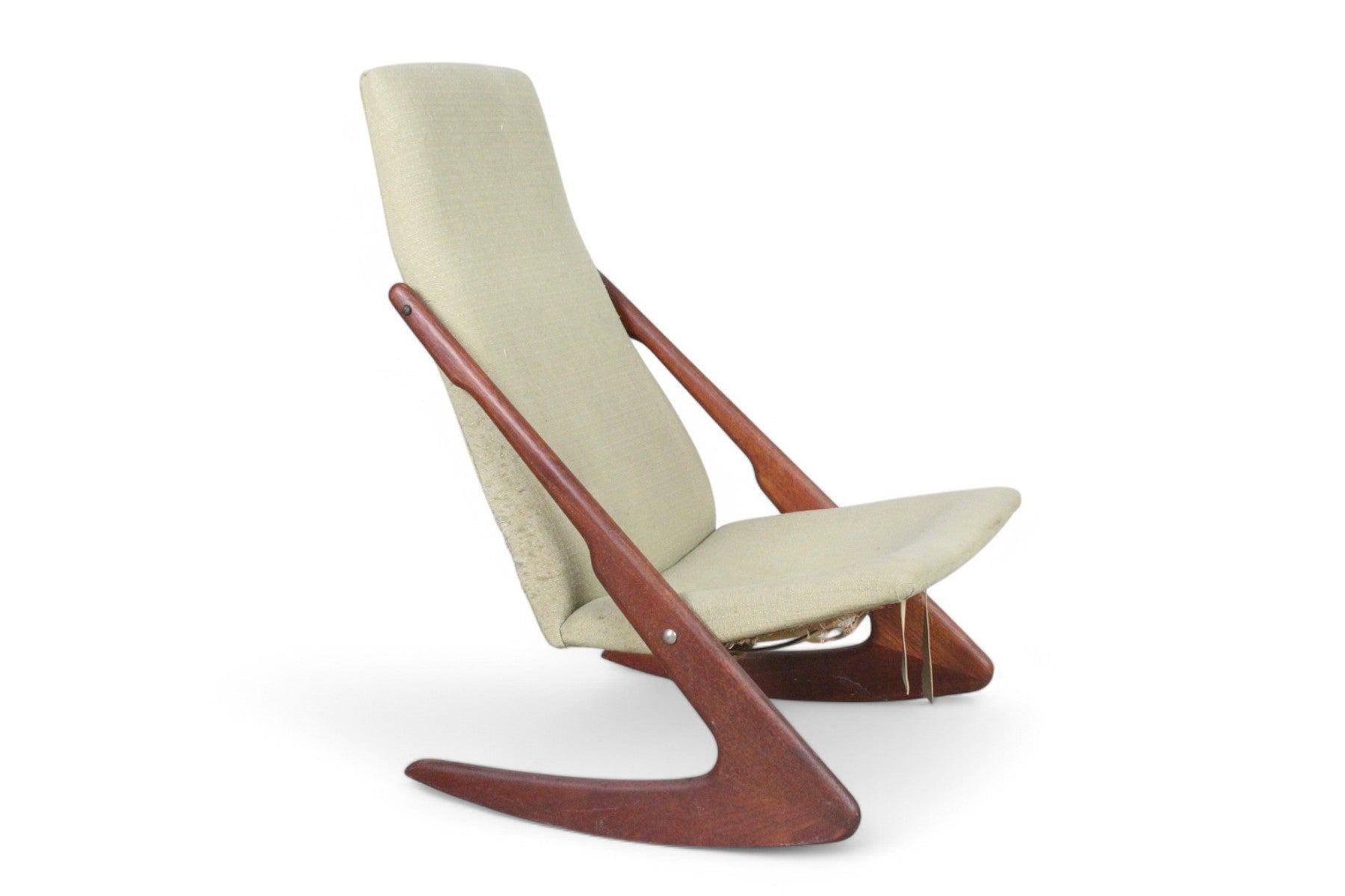 Mid-Century moderno Rara sedia a dondolo Mogens Kold 