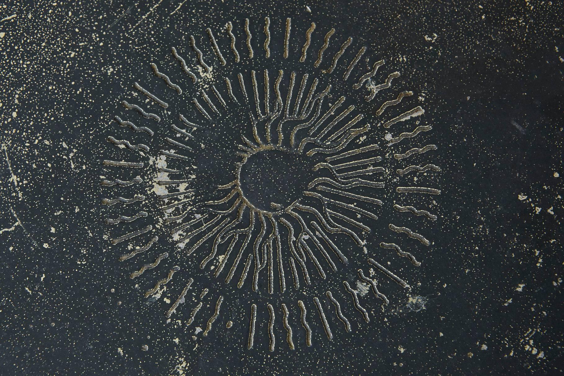 Rare Table d'appoint de jardin Zodiac en fonte d'aluminium vert foncé de Molla Abîmé à Pau, FR