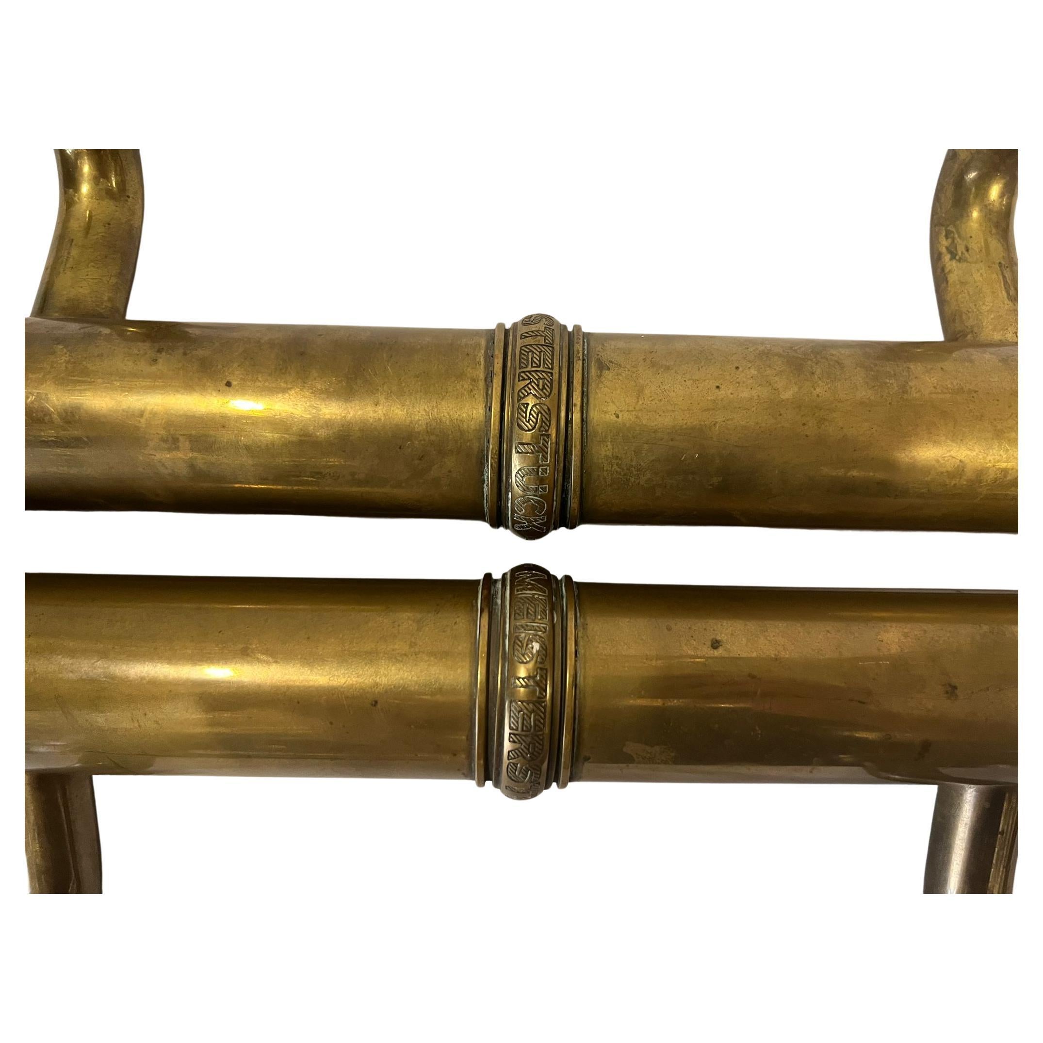 Rare Montblanc Masterpiece Solid Brass Door Handles In Good Condition For Sale In Vienna, AT