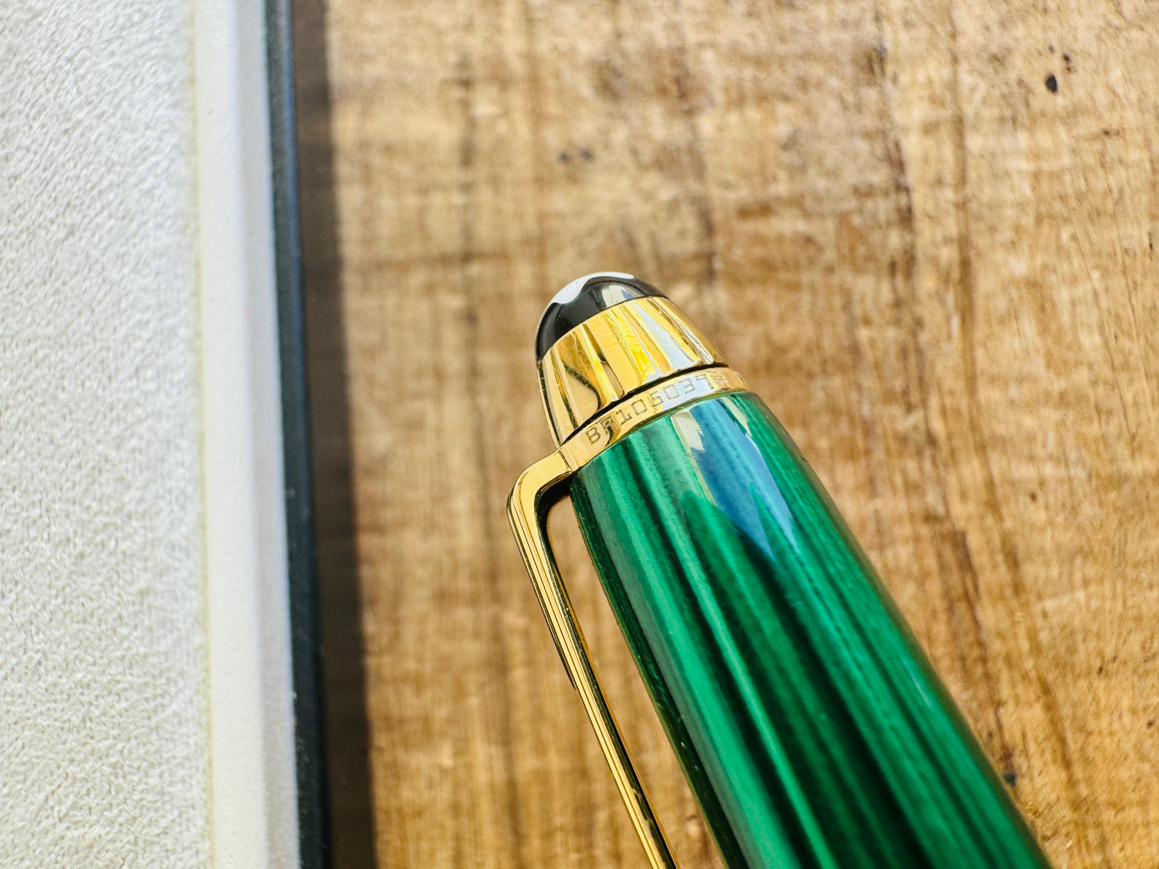 Non taillé Rare crayon Montblanc édition spéciale 1996 Malachite Nikolai Mozart mécanique en vente