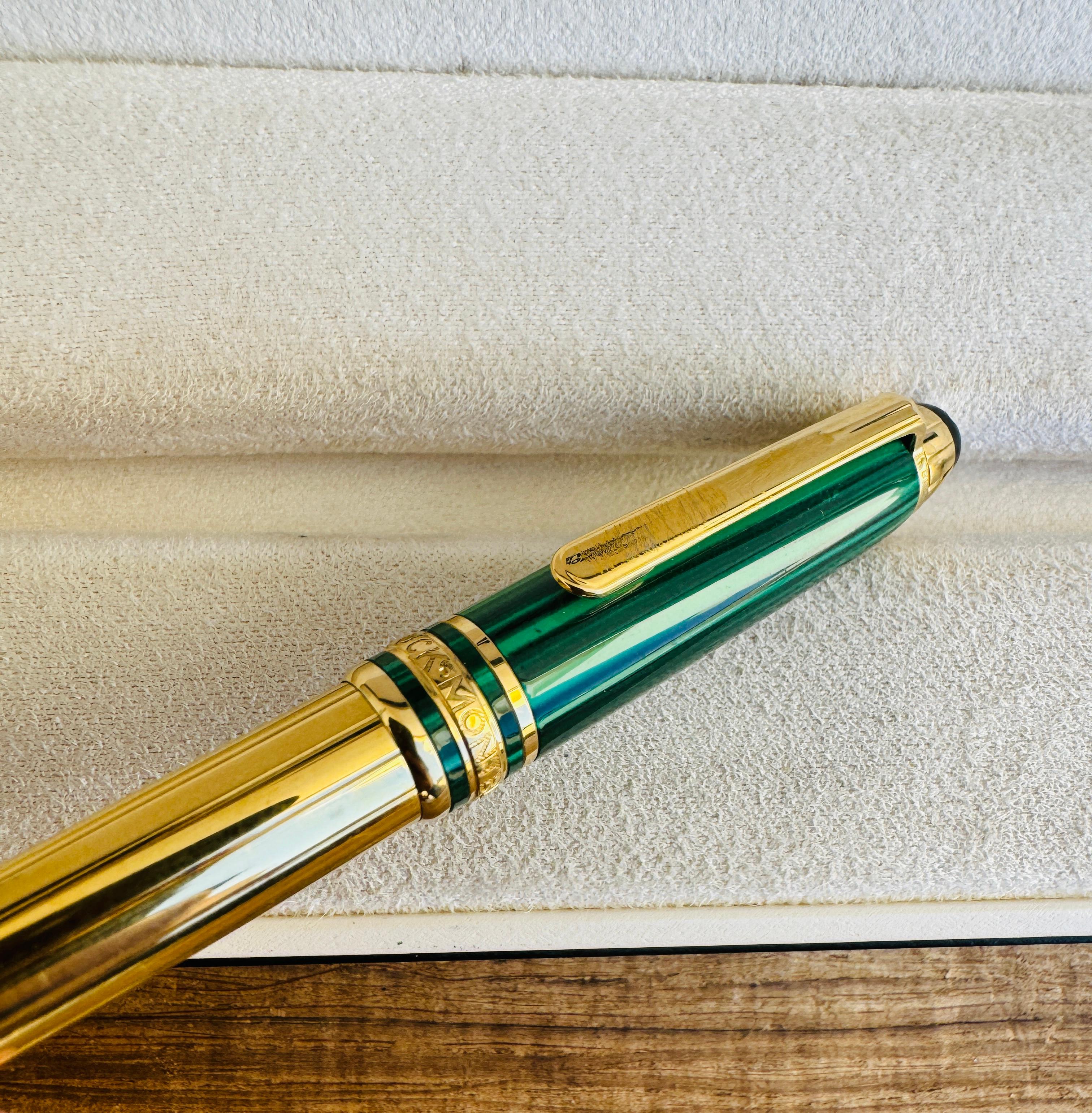 Rare crayon Montblanc édition spéciale 1996 Malachite Nikolai Mozart mécanique Unisexe en vente